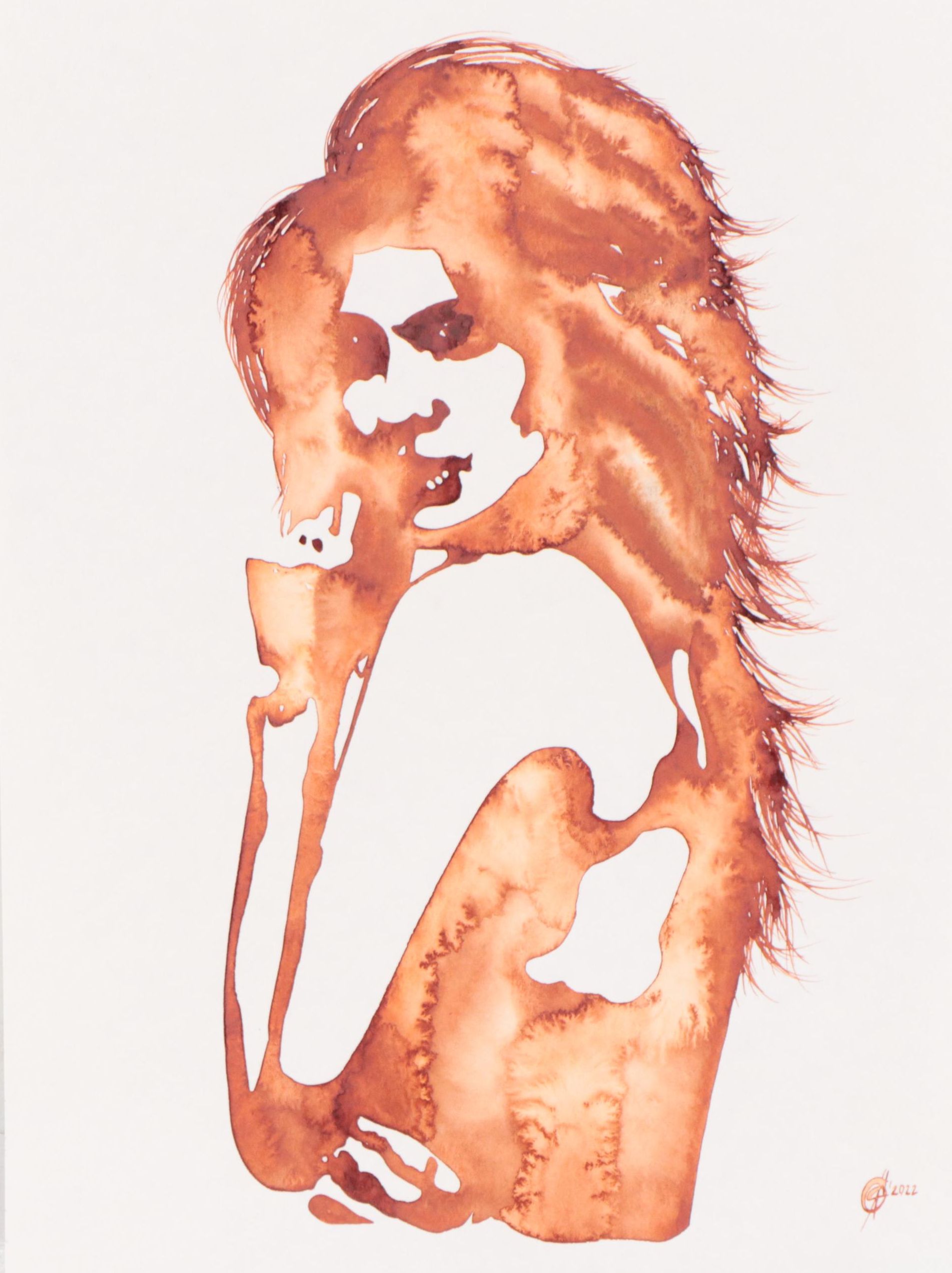 Alyona Glushchenko Figural Watercolor Painting, 2022