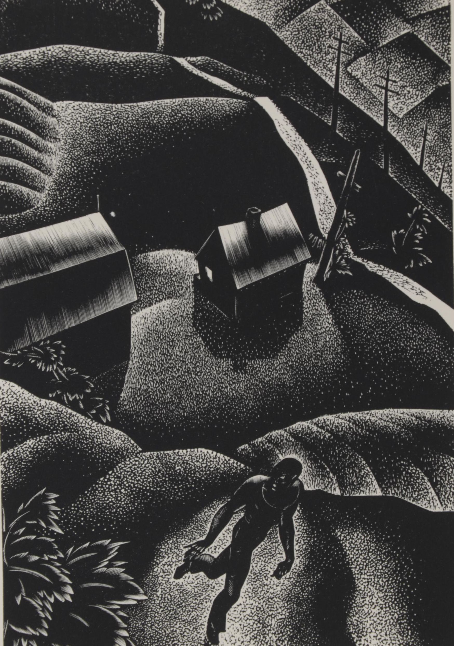 Lynd Ward Art Deco Woodcut From "Wild Pilgrimage," 1932