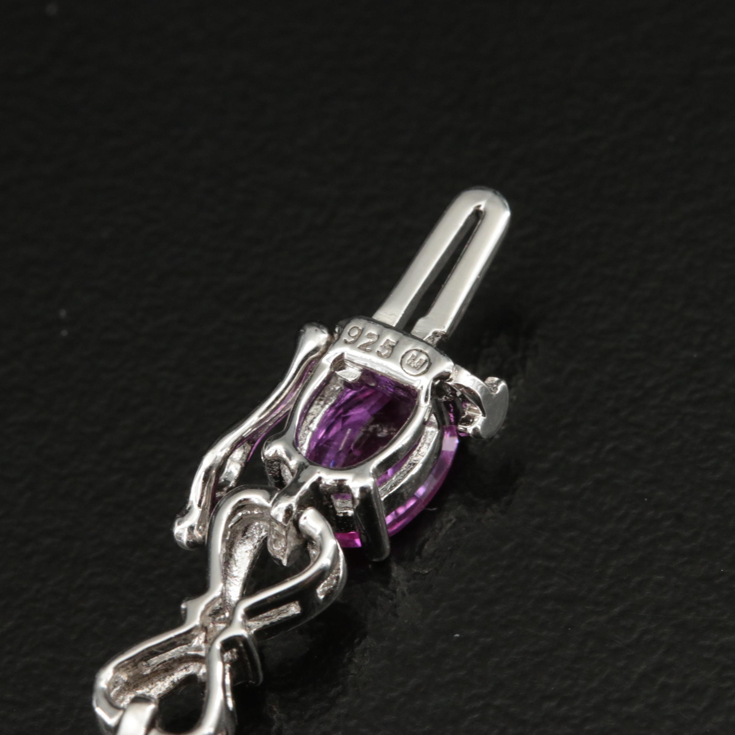 Sterling Sapphire, Diamond and Opal Infinity Bracelet