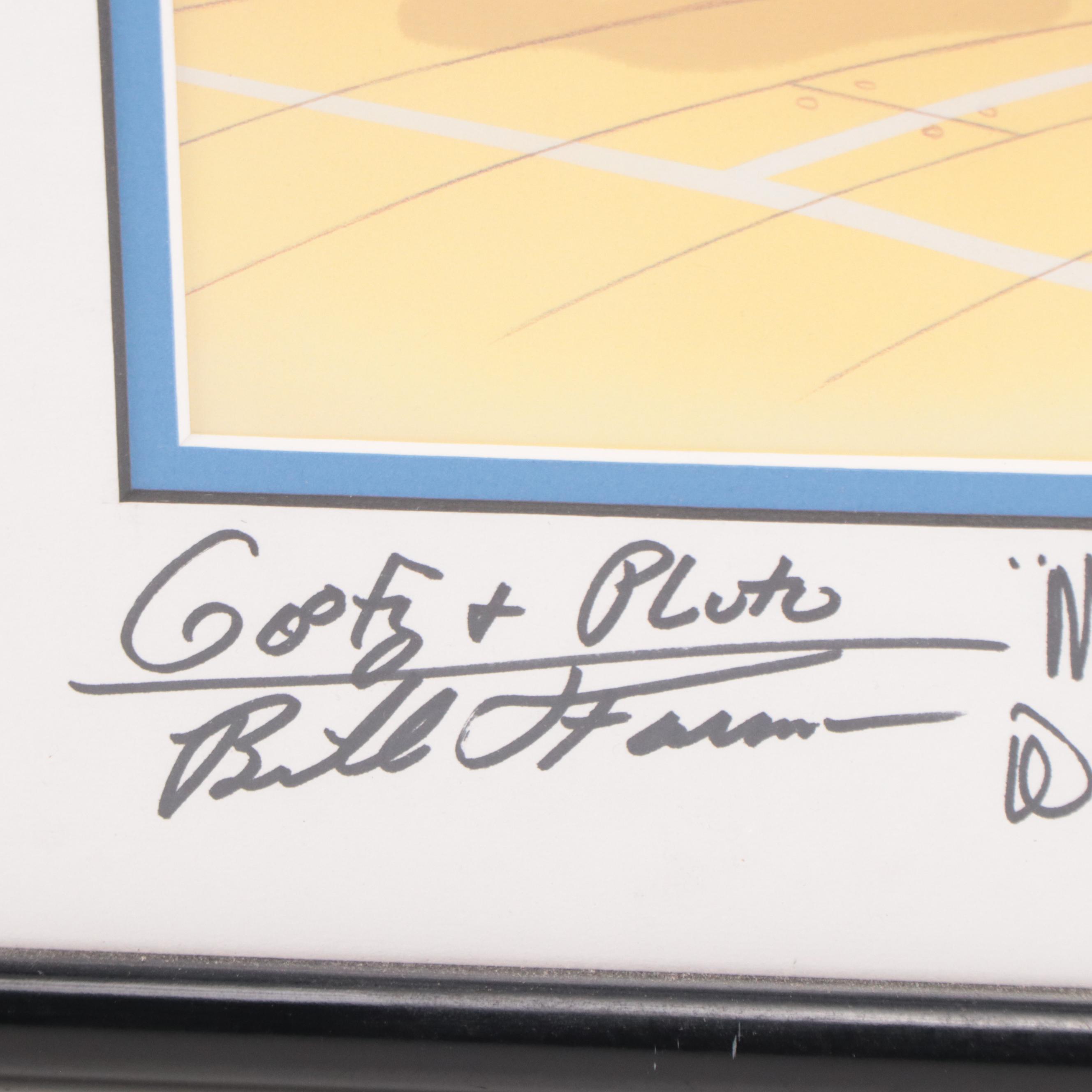 Disney Fab Five Sericel Signed by Character Voice Artists, 1998