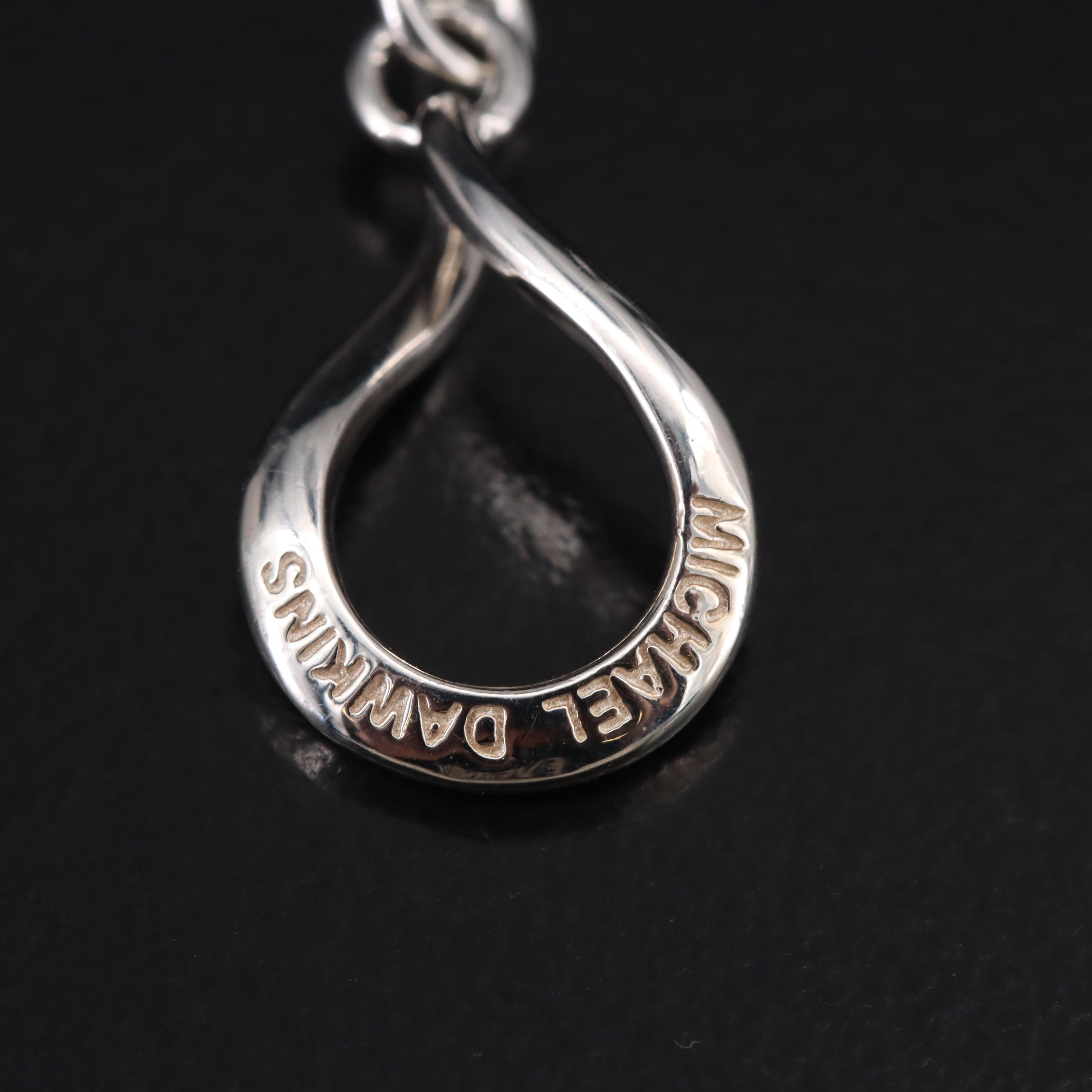 Michael Dawkins Sterling Quartz and Mother-of-Pearl Necklace