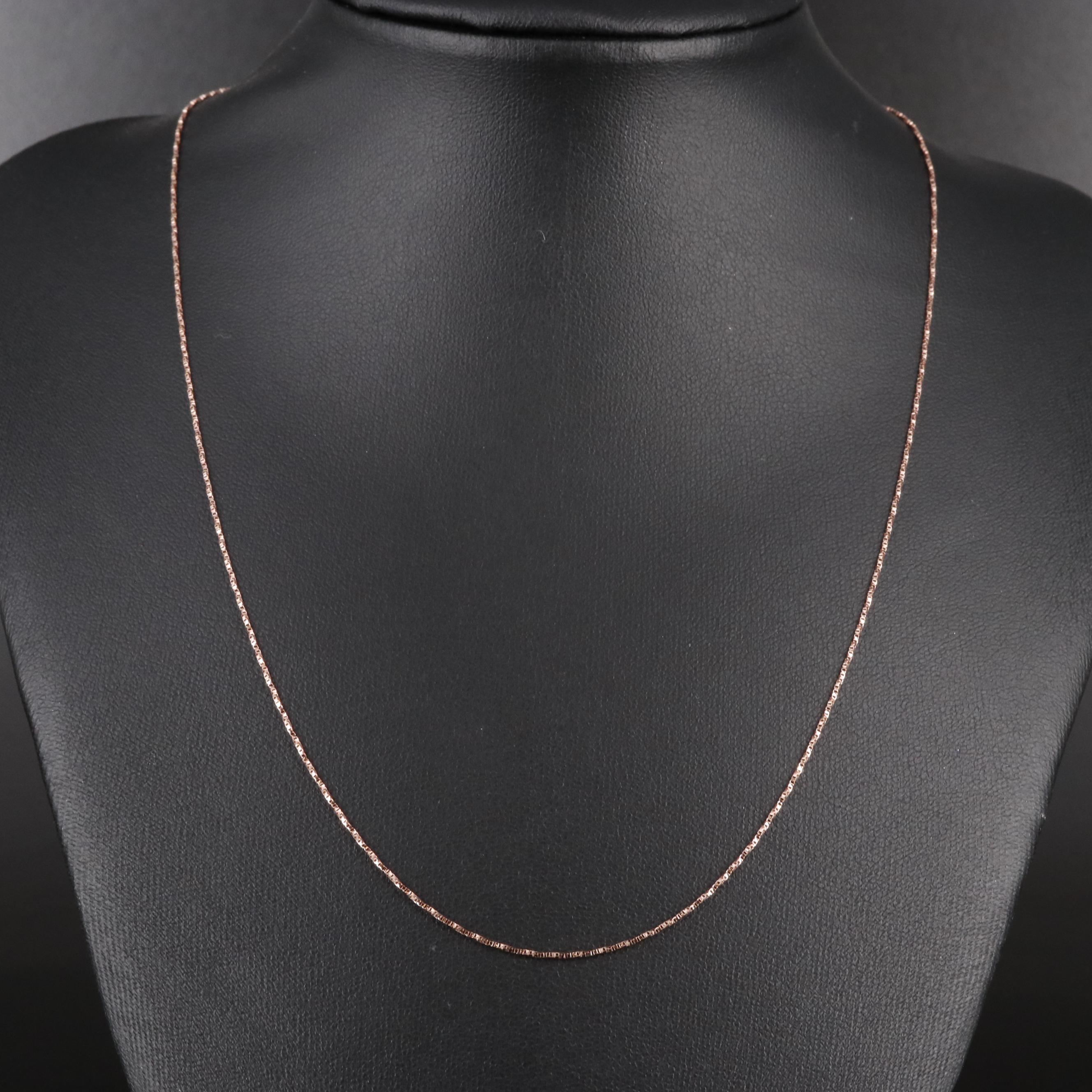14K Rose Gold Box Chain
