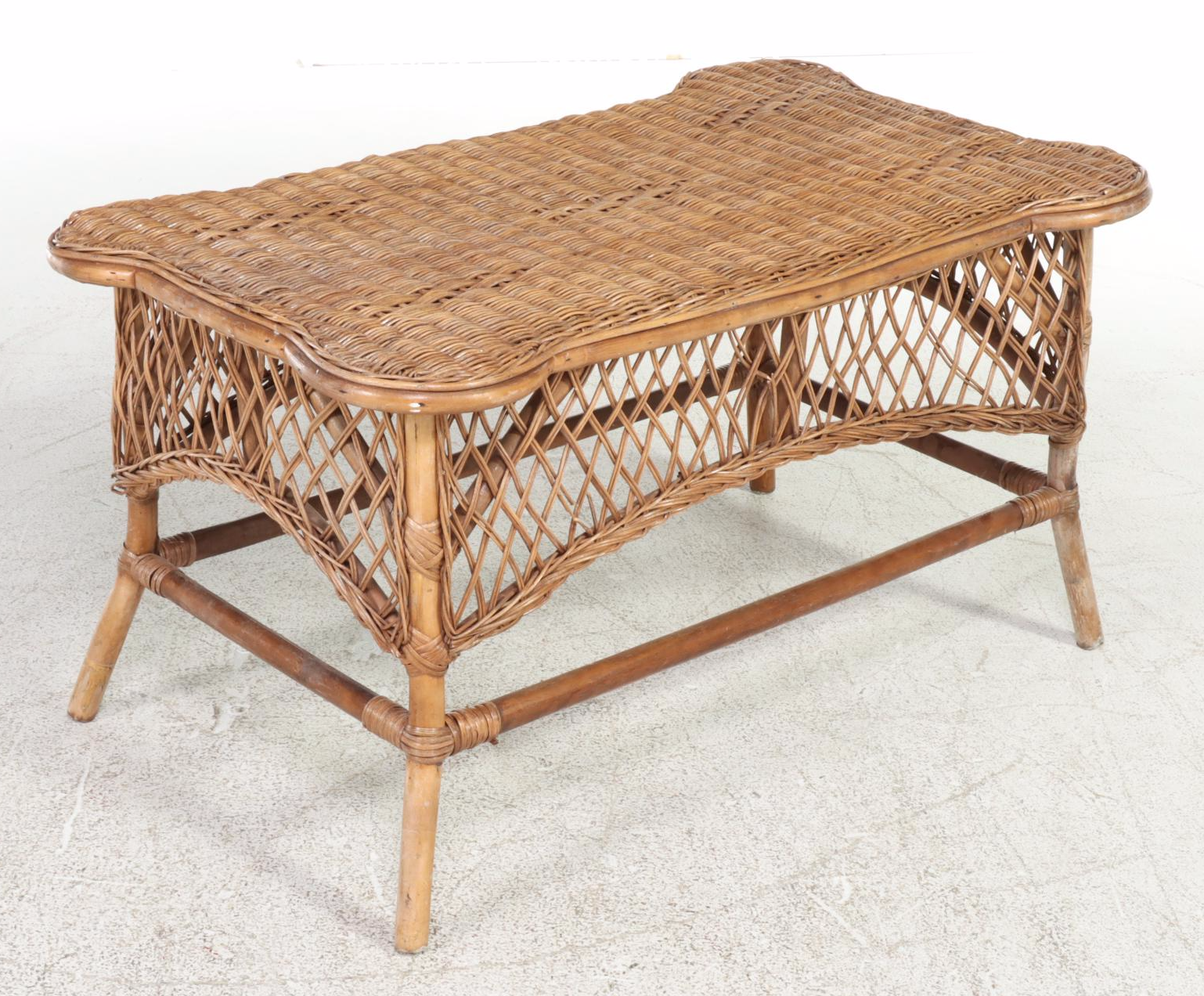 Wicker and Rattan Patio Coffee Table