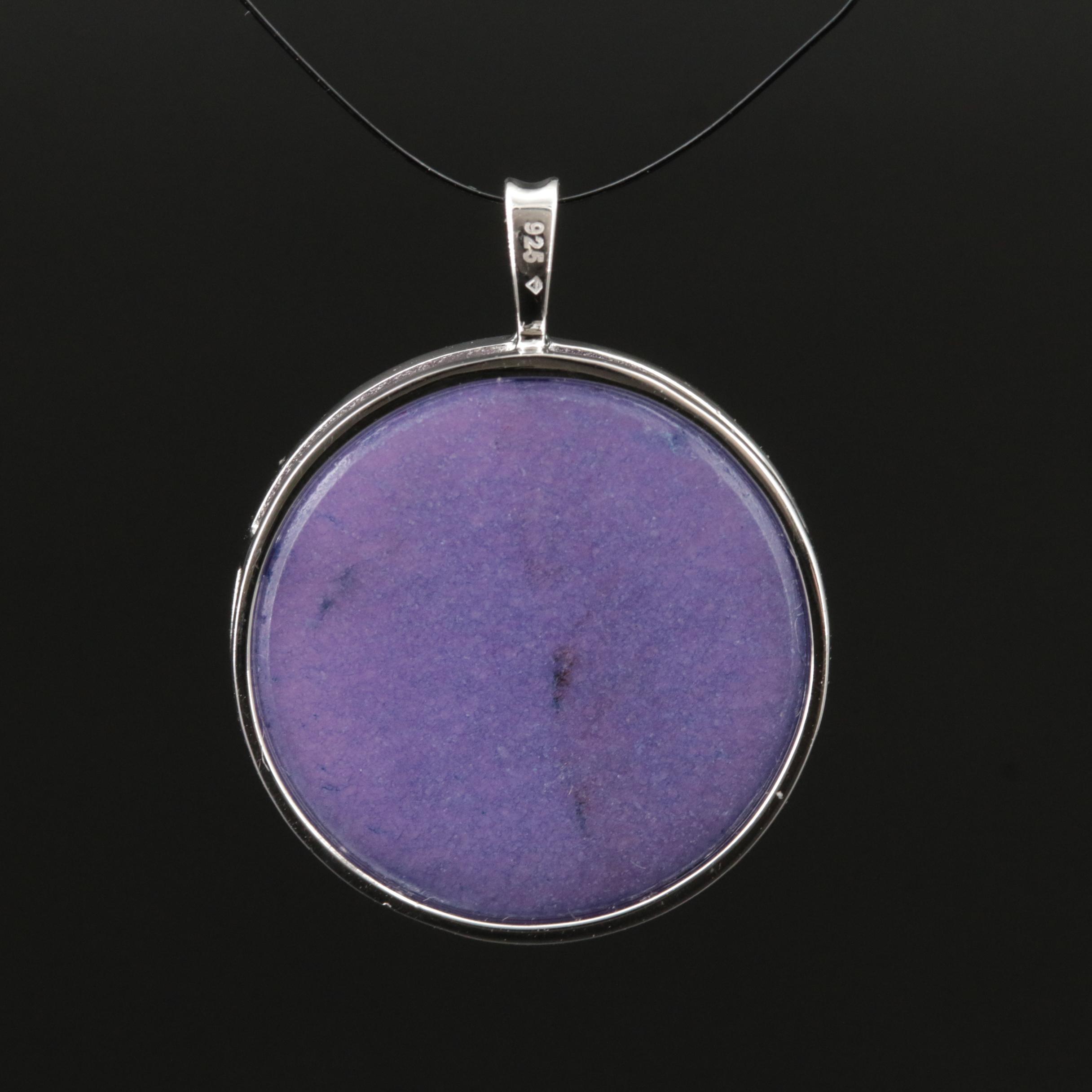 Sterling Quartzite and Diamond Dragonfly Pendant