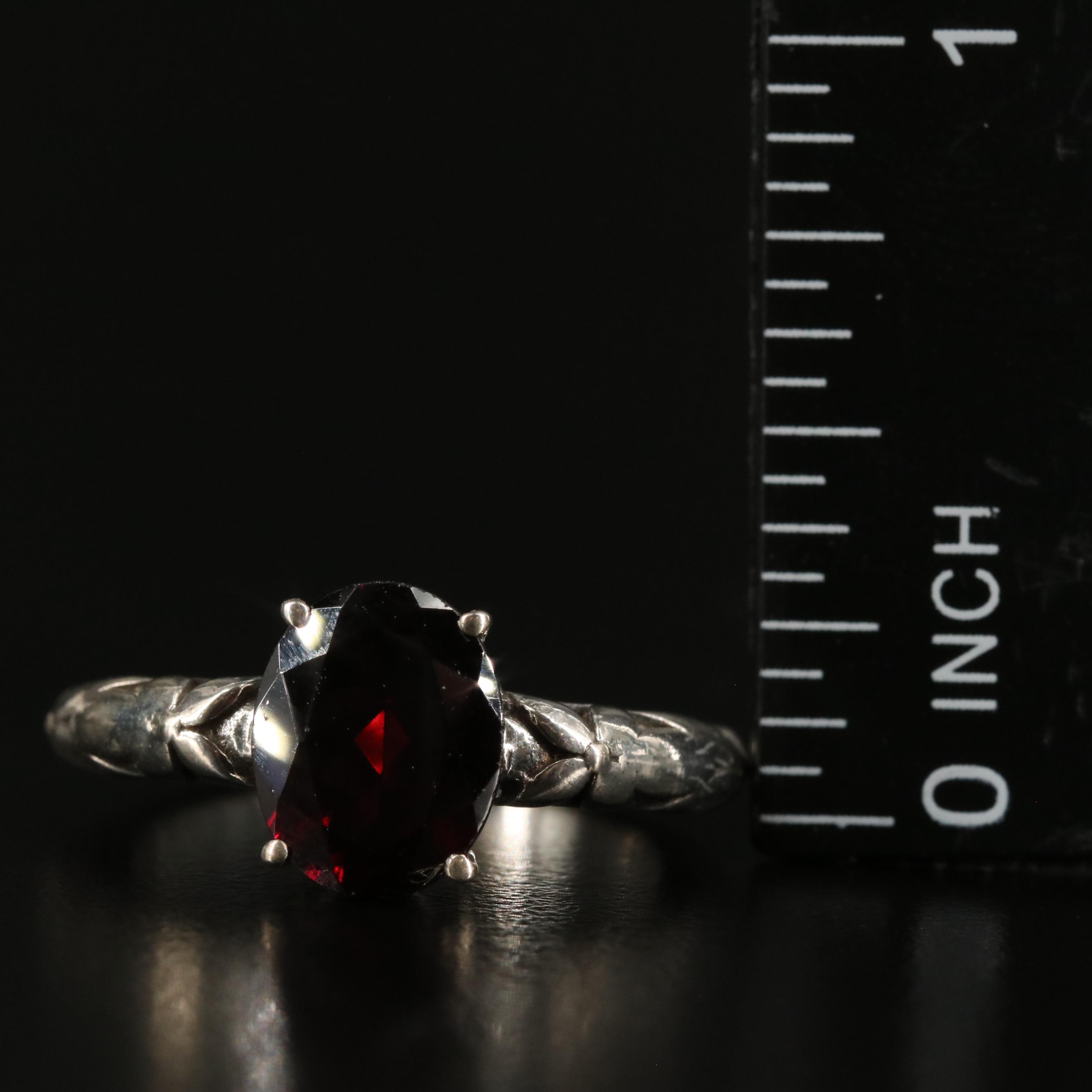 Sterling Garnet Ring