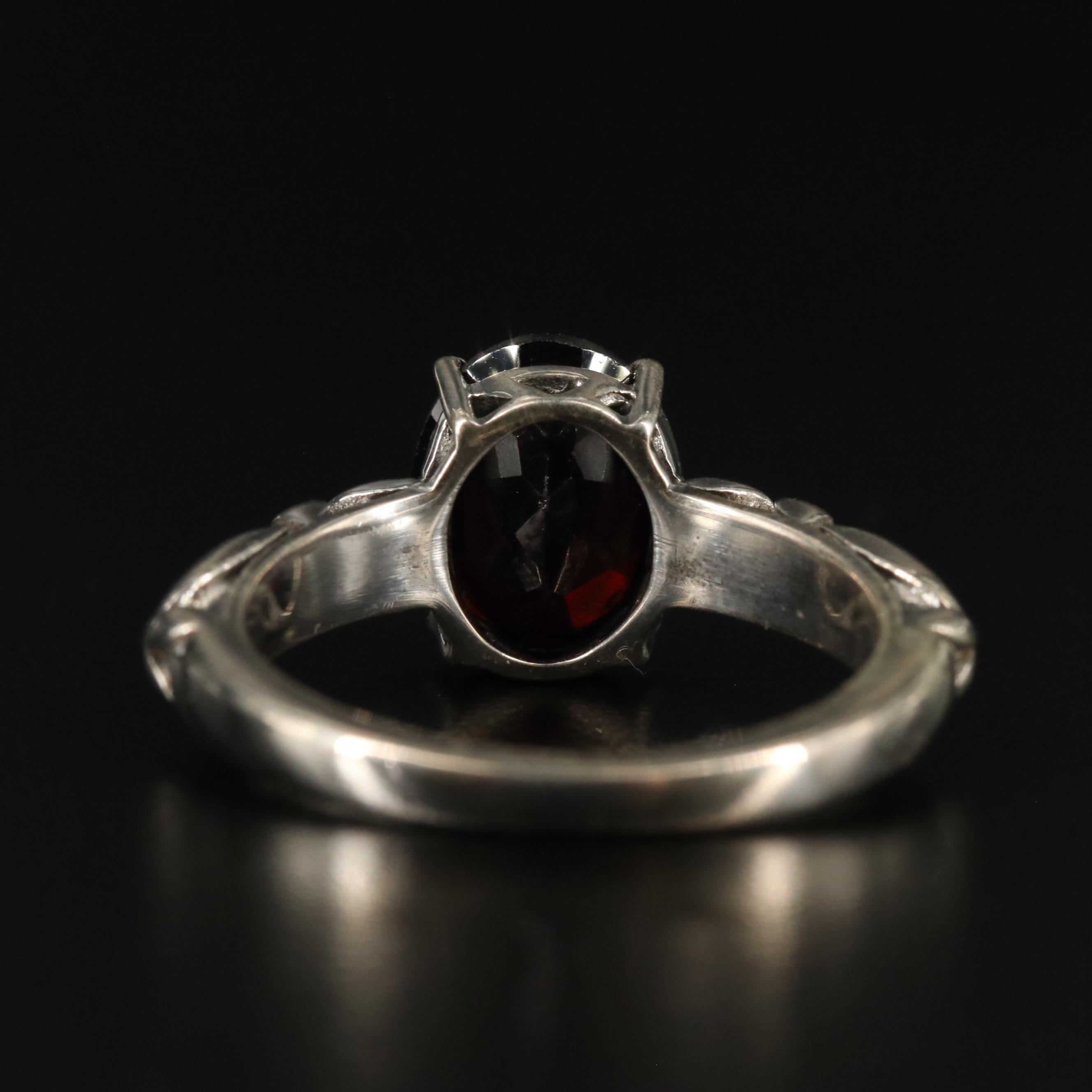 Sterling Garnet Ring