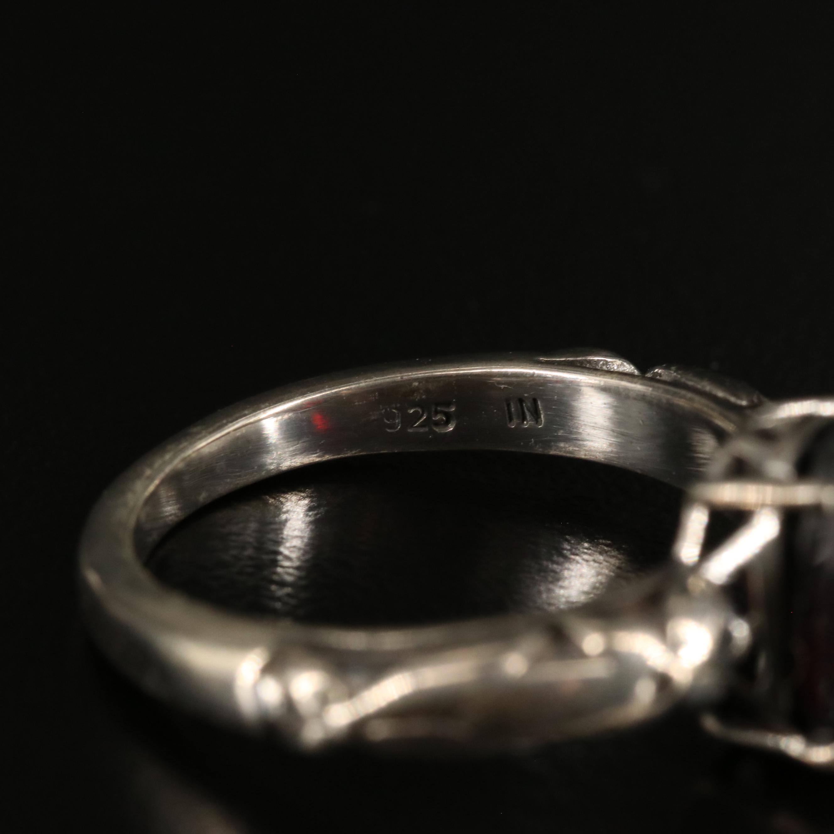 Sterling Garnet Ring
