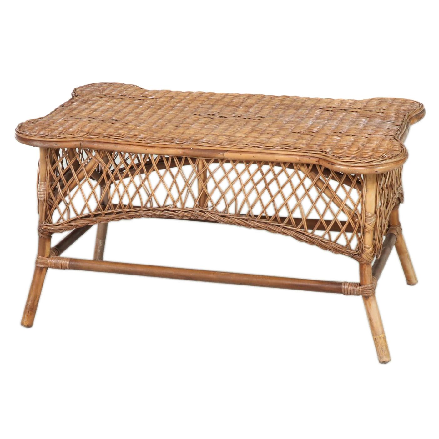 Wicker and Rattan Patio Coffee Table