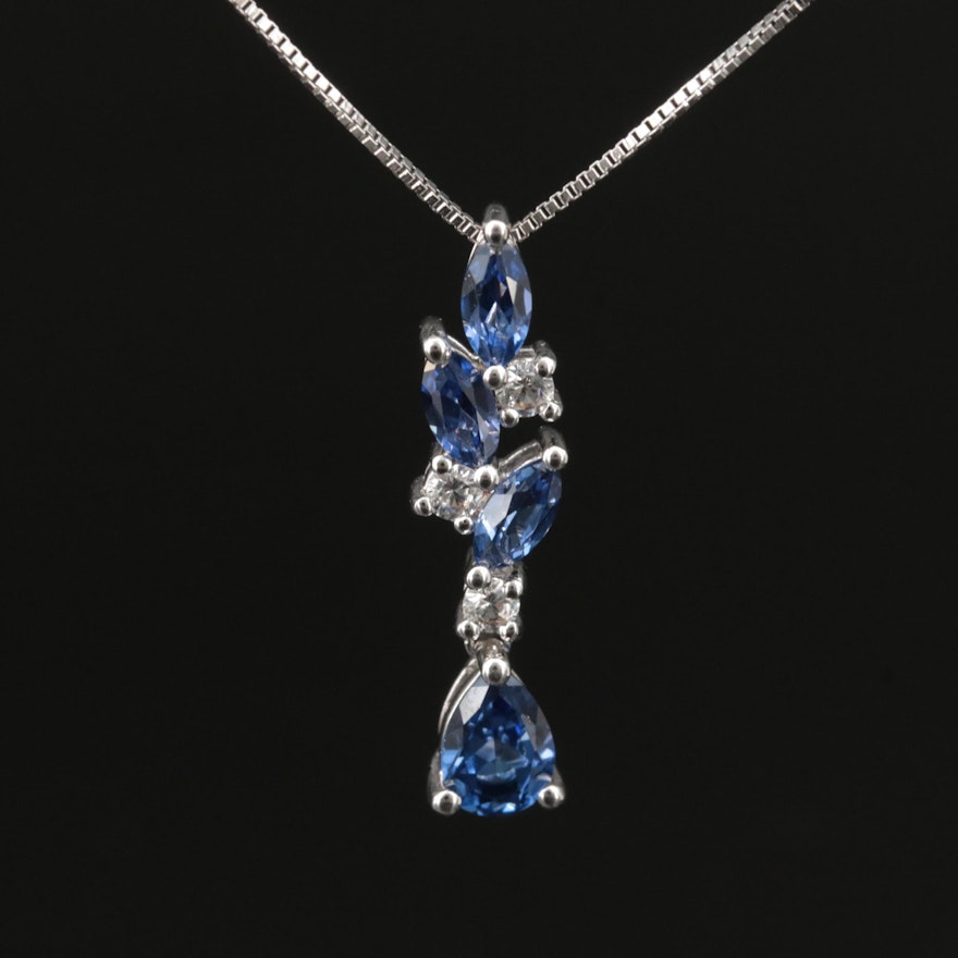 Sterling Sapphire Necklace