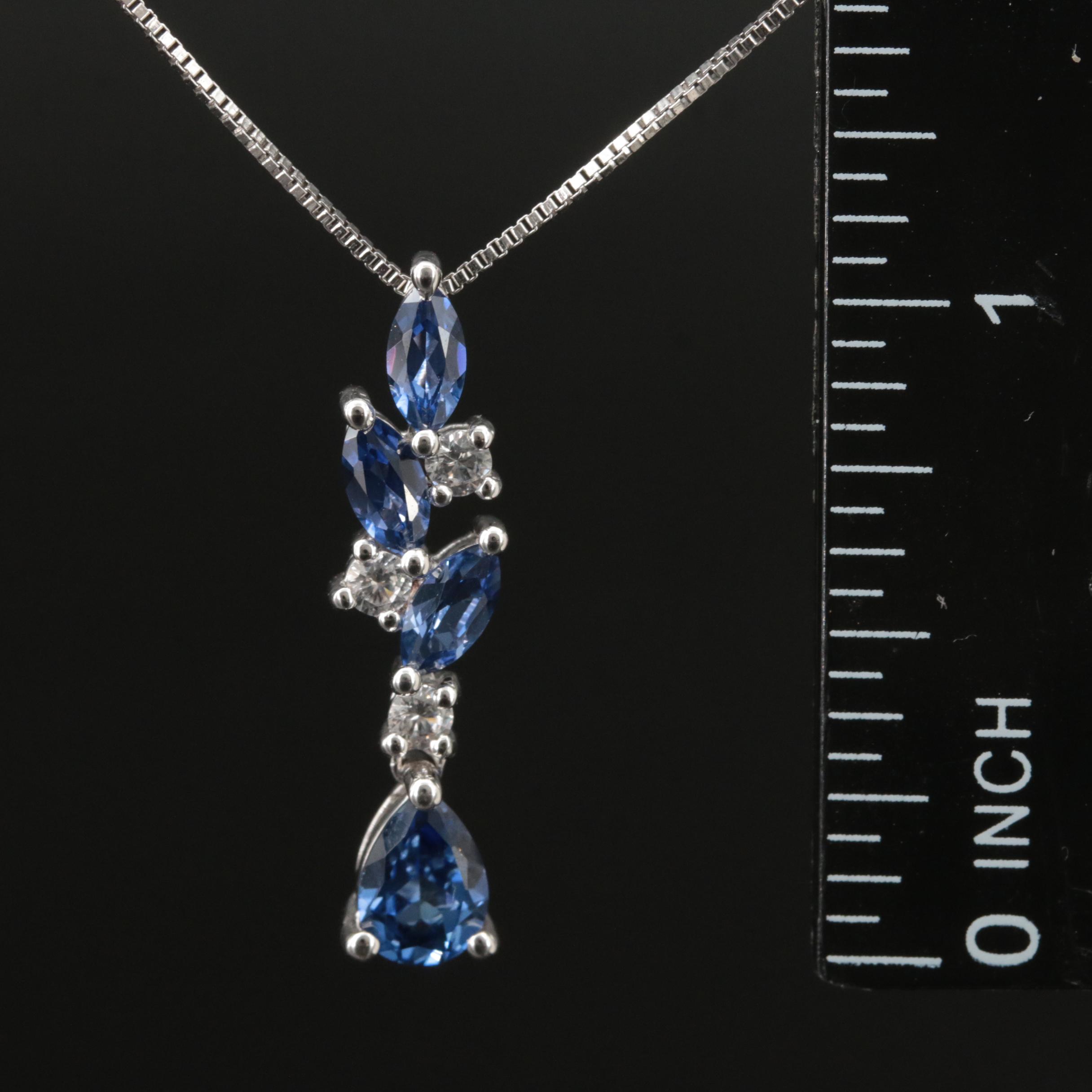 Sterling Sapphire Necklace