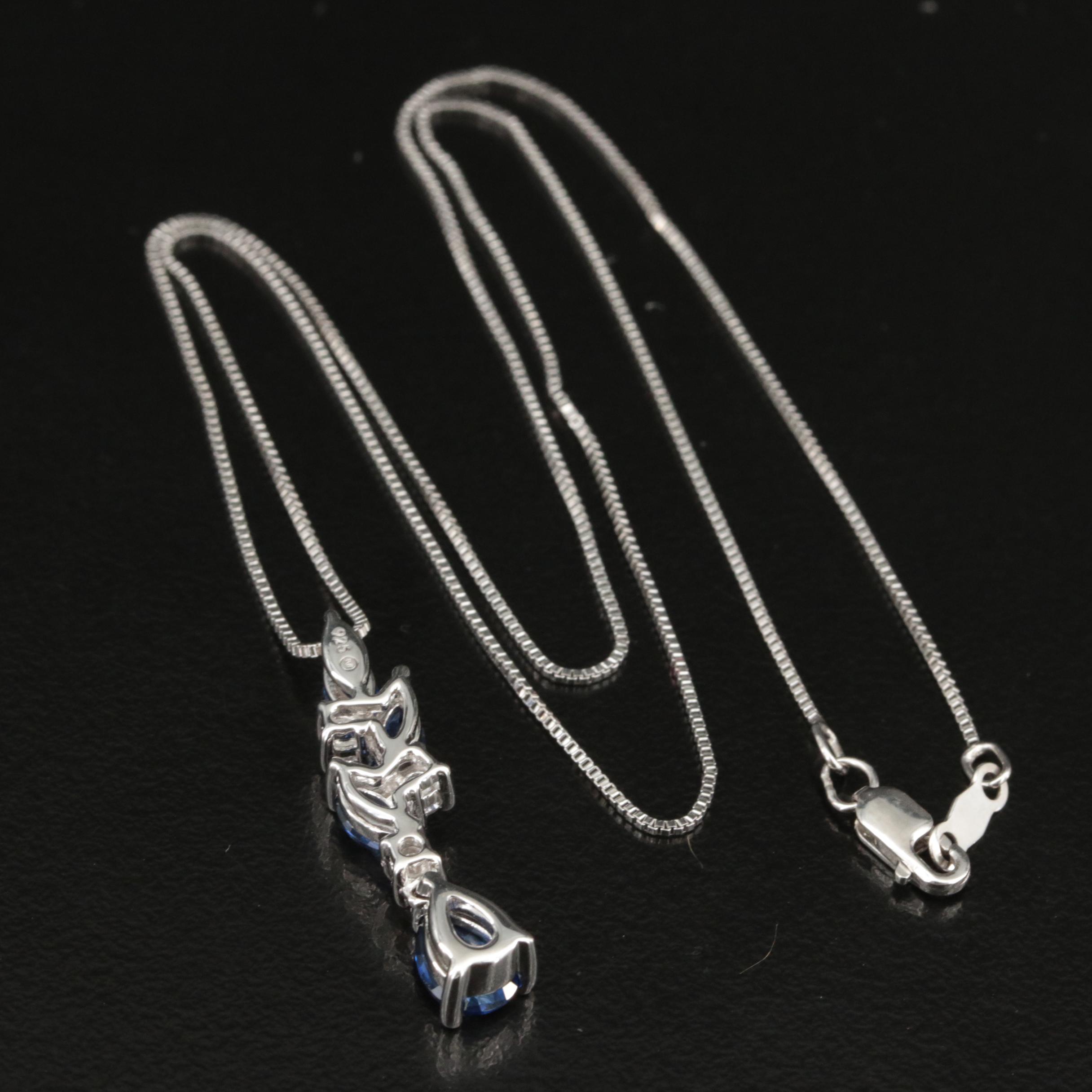 Sterling Sapphire Necklace