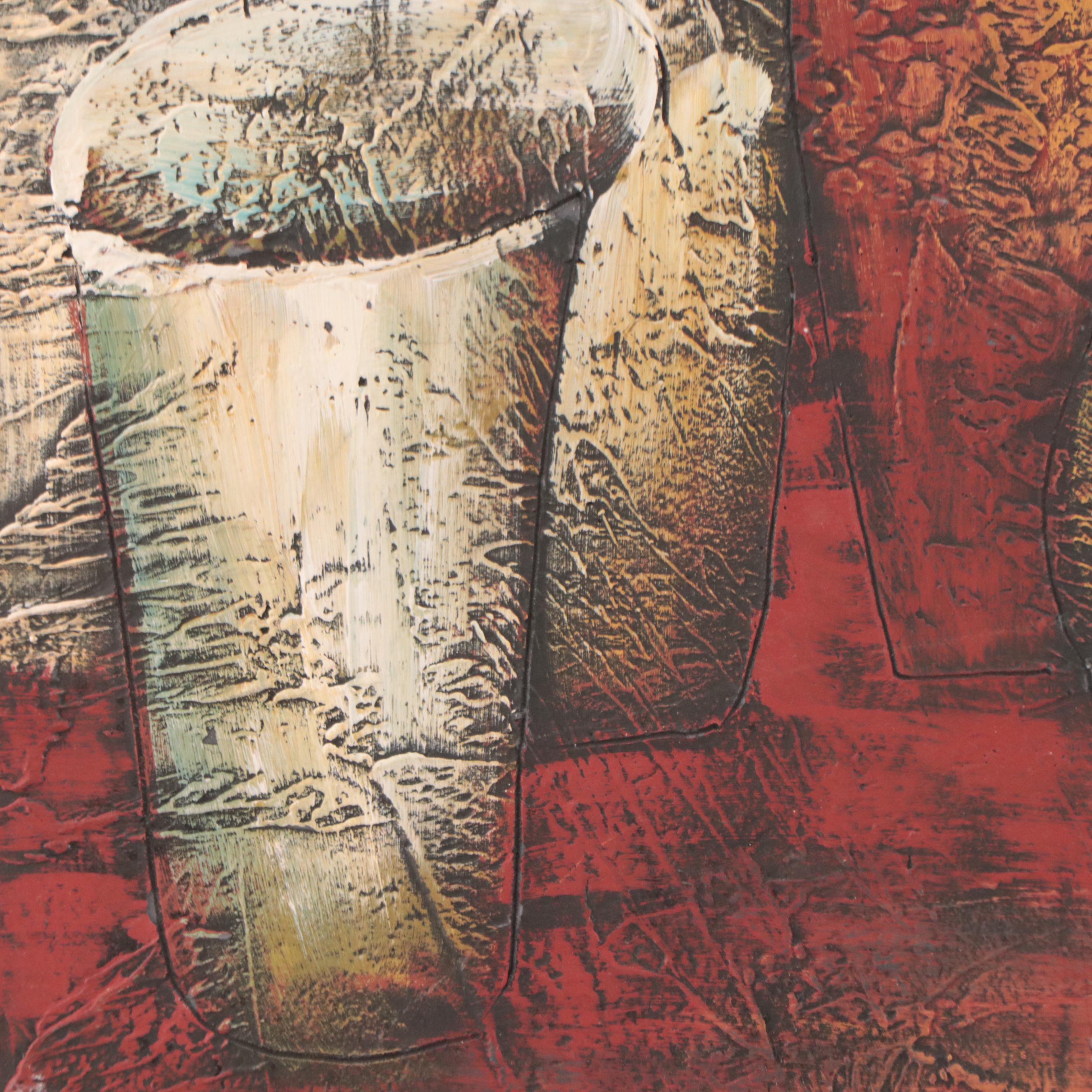 Impasto Oil Painting of Floral Still Life