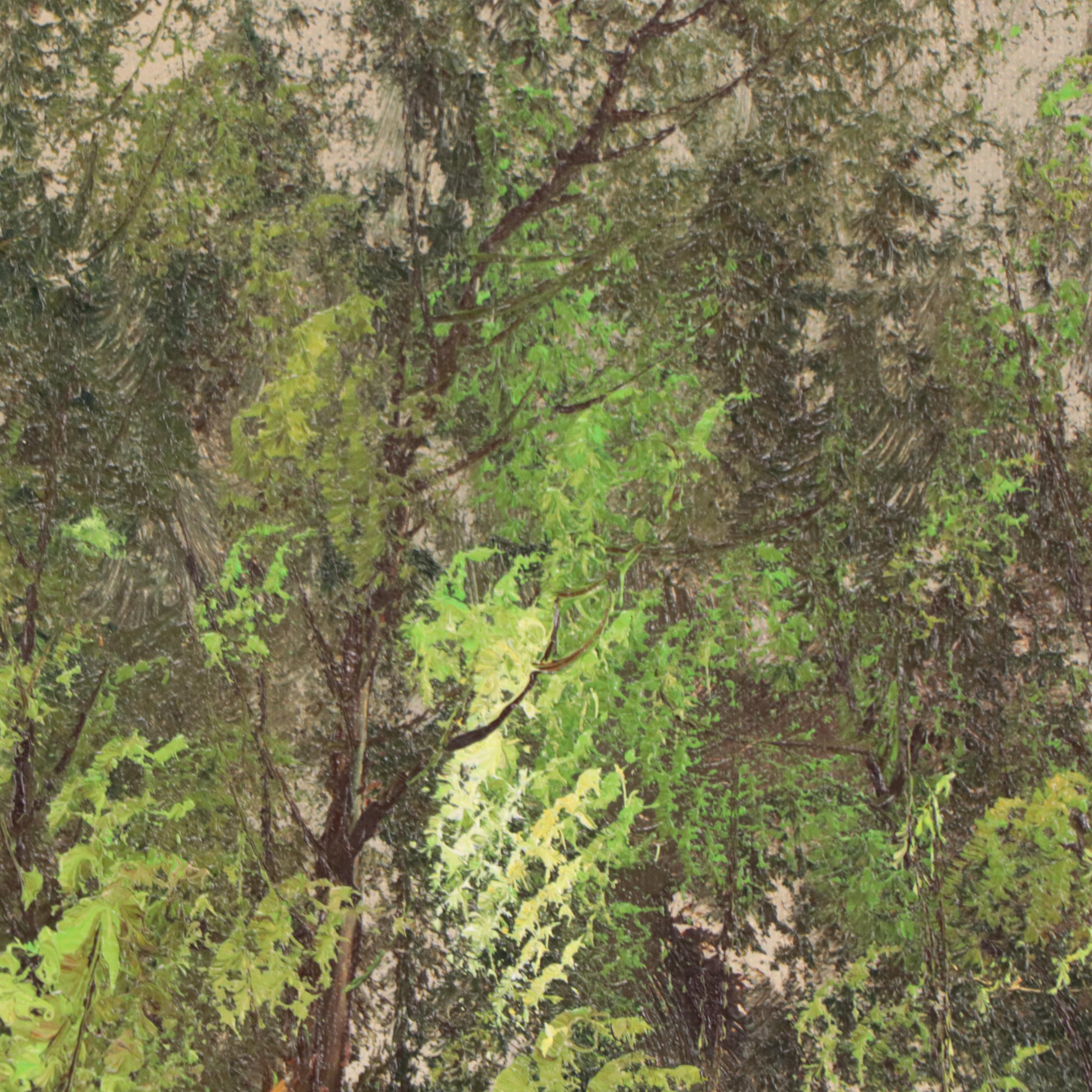 Oil Painting of Pastoral Landscape