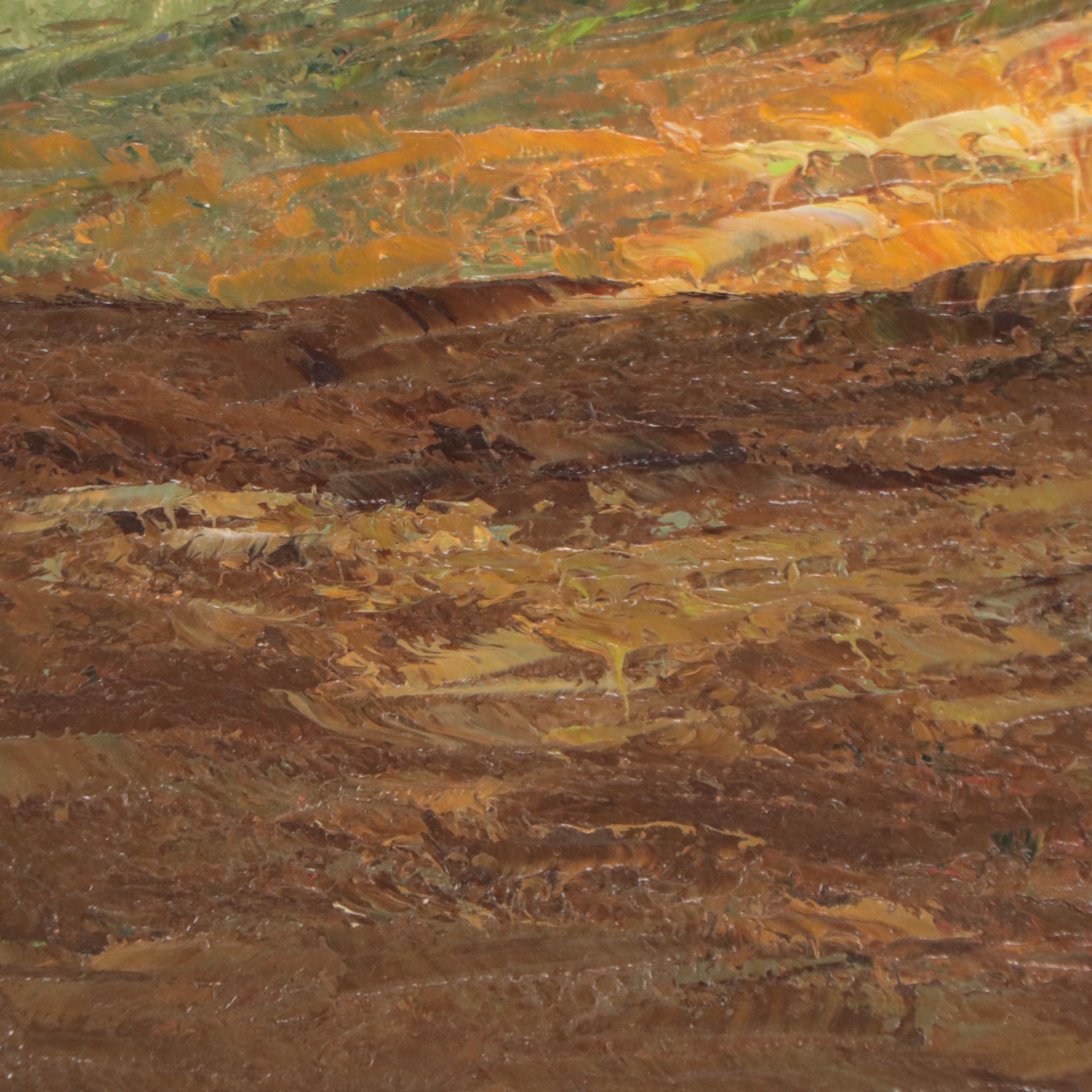 Oil Painting of Pastoral Landscape