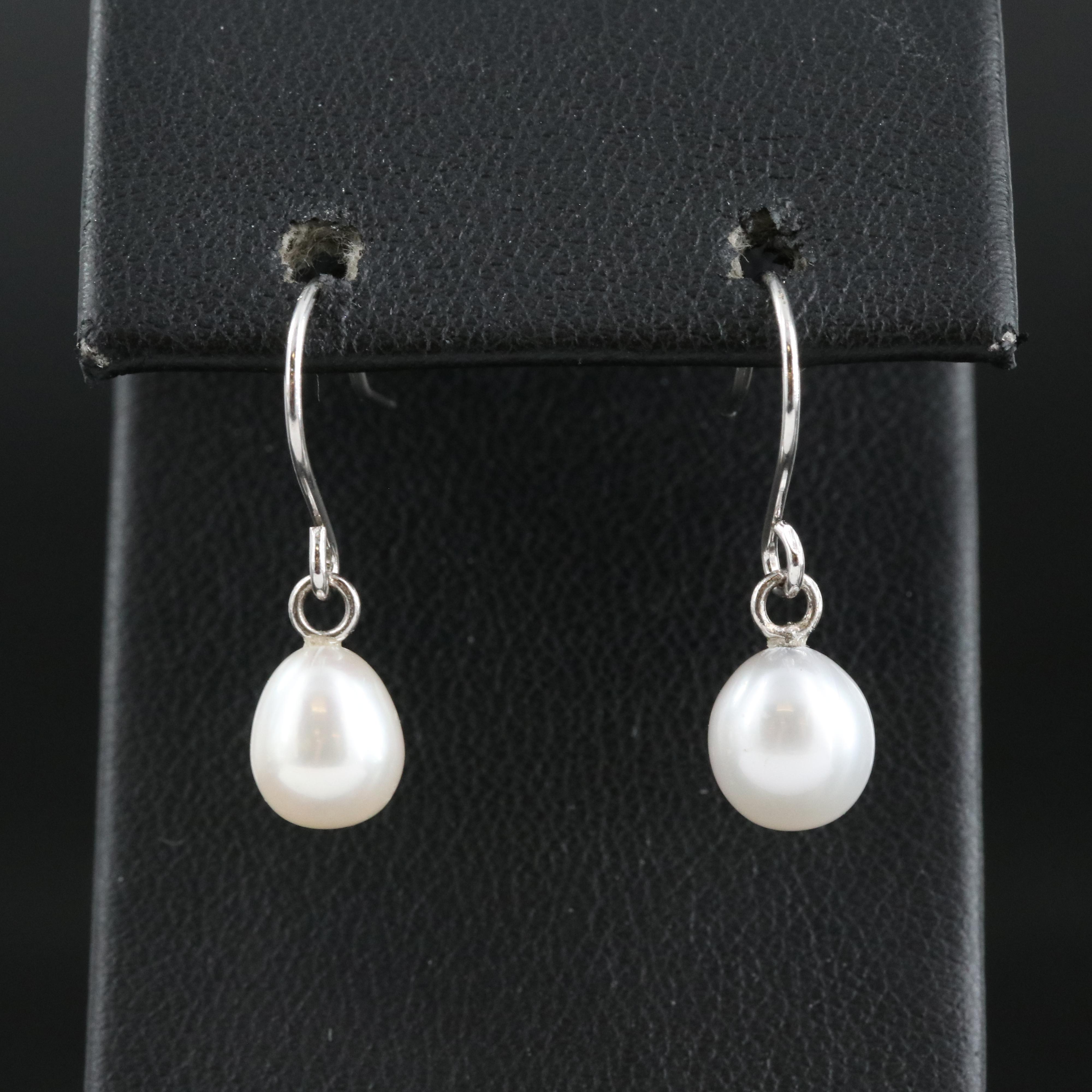 Sterling Pearl Earrings