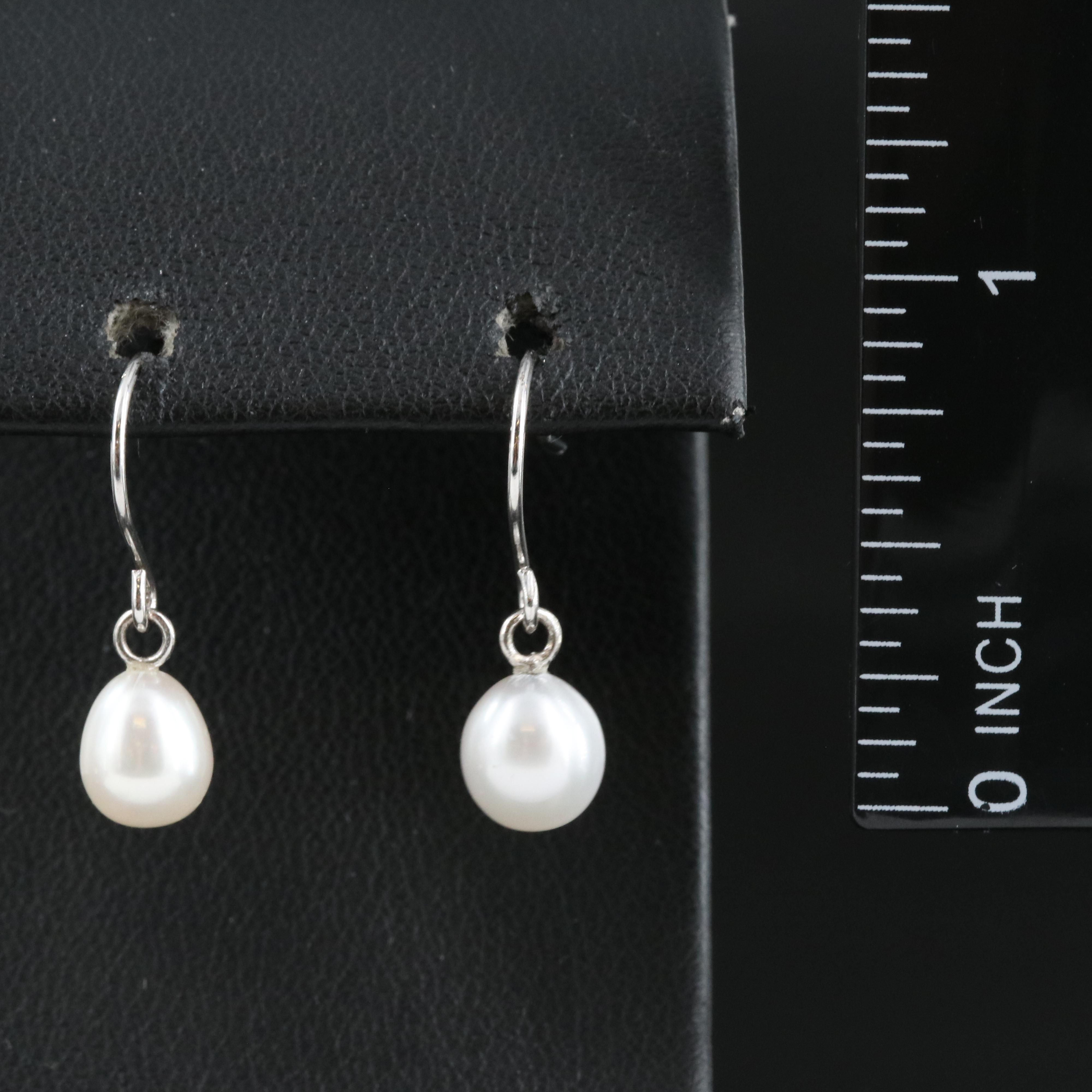Sterling Pearl Earrings