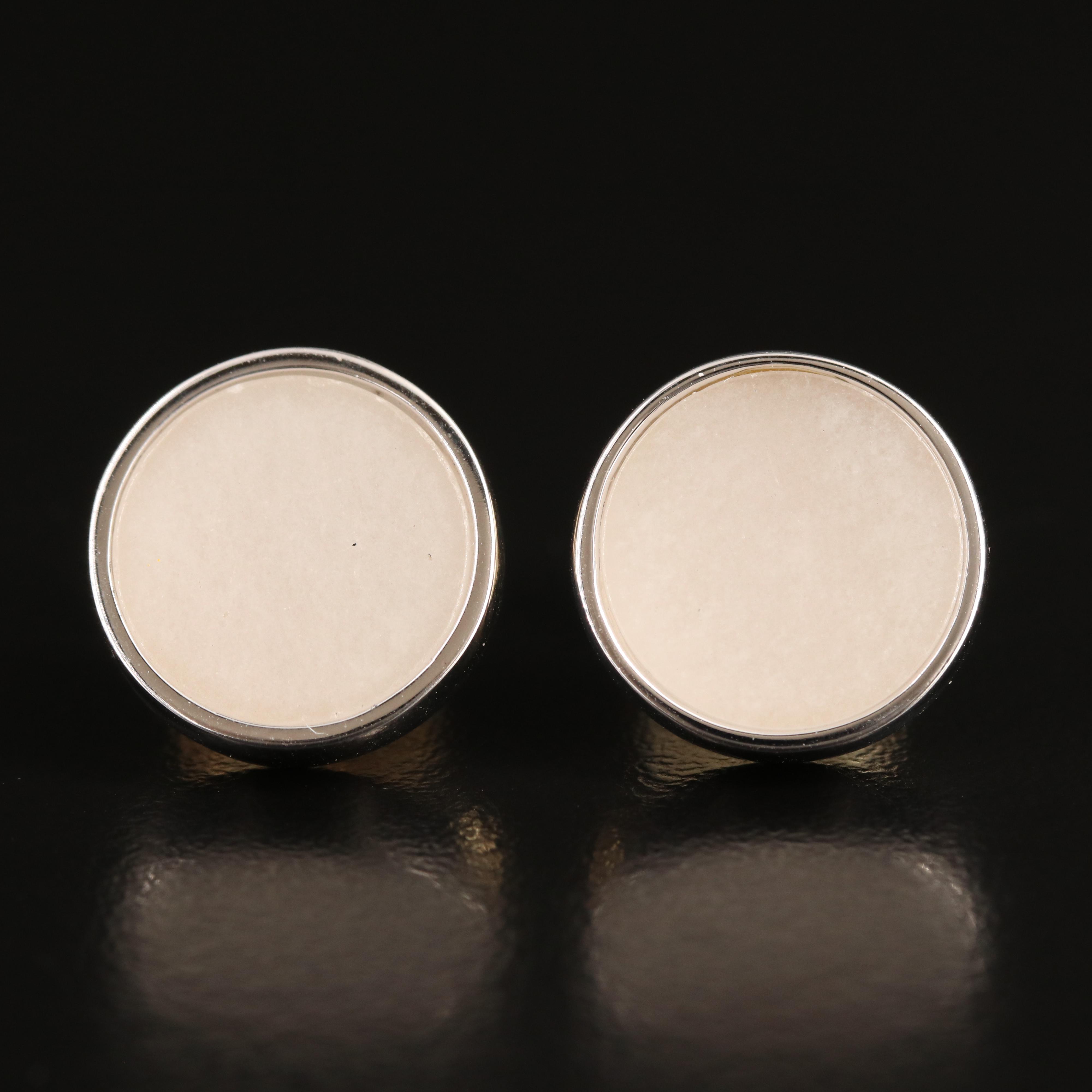Sterling Quartzite Button Earrings