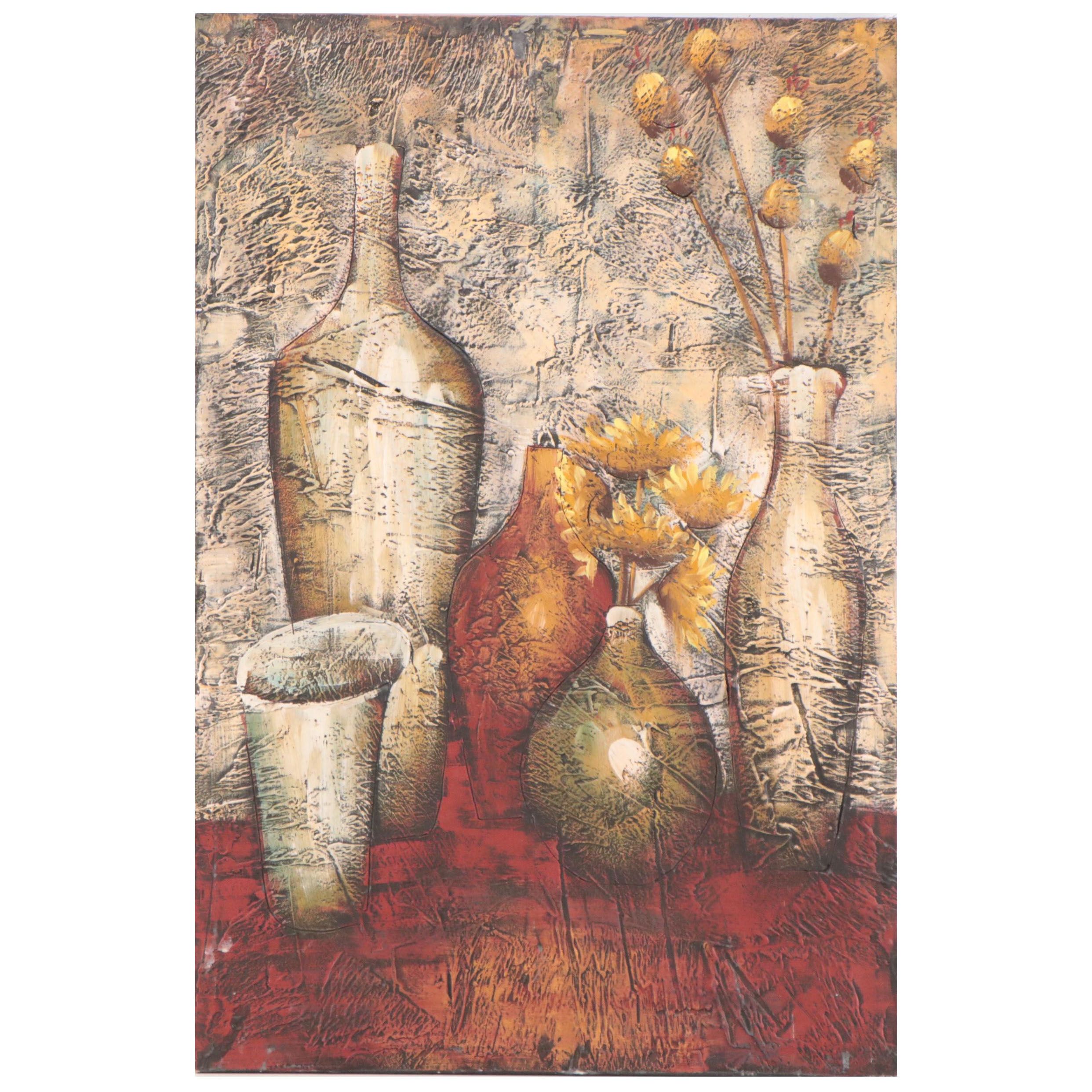 Impasto Oil Painting of Floral Still Life