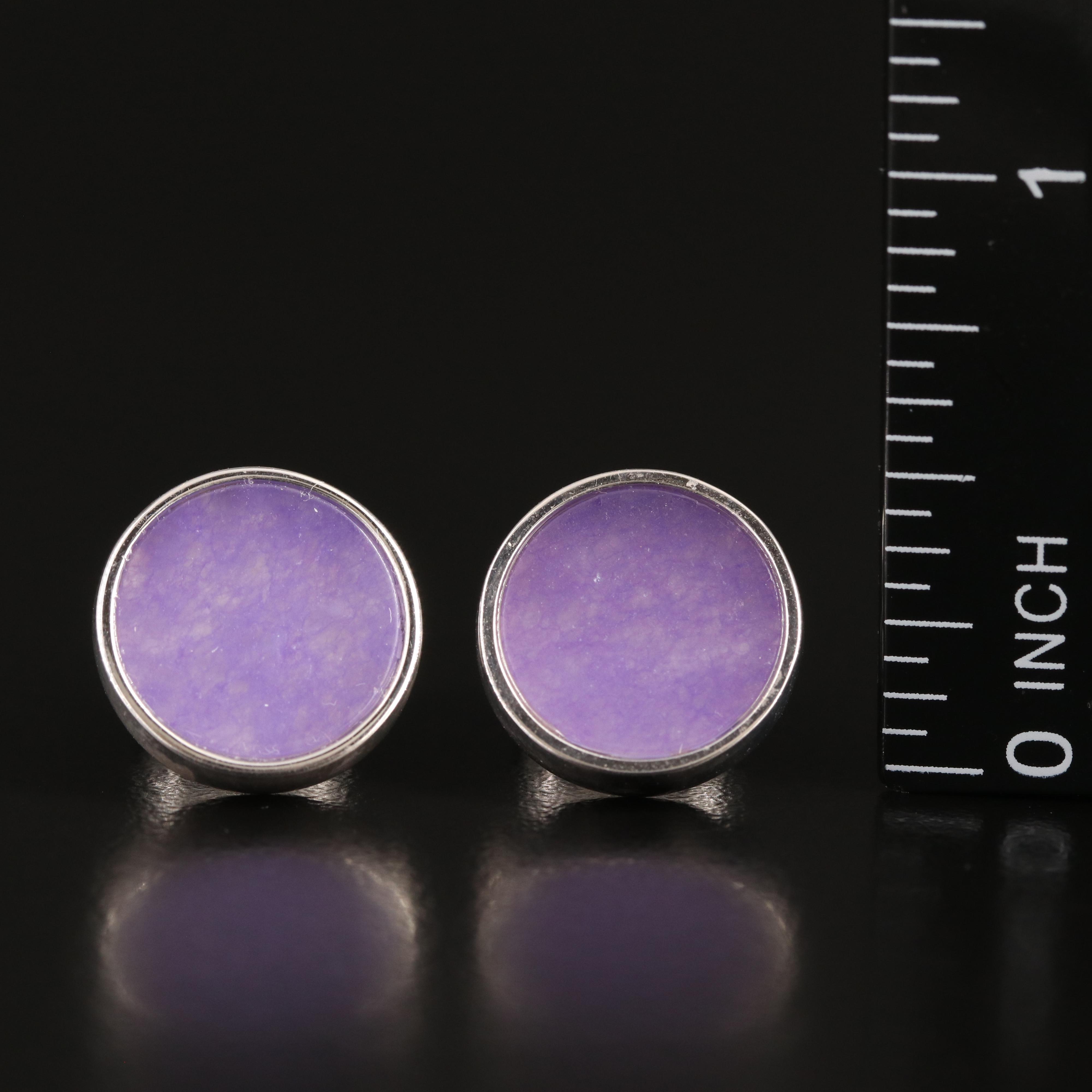 Sterling Quartzite Button Earrings