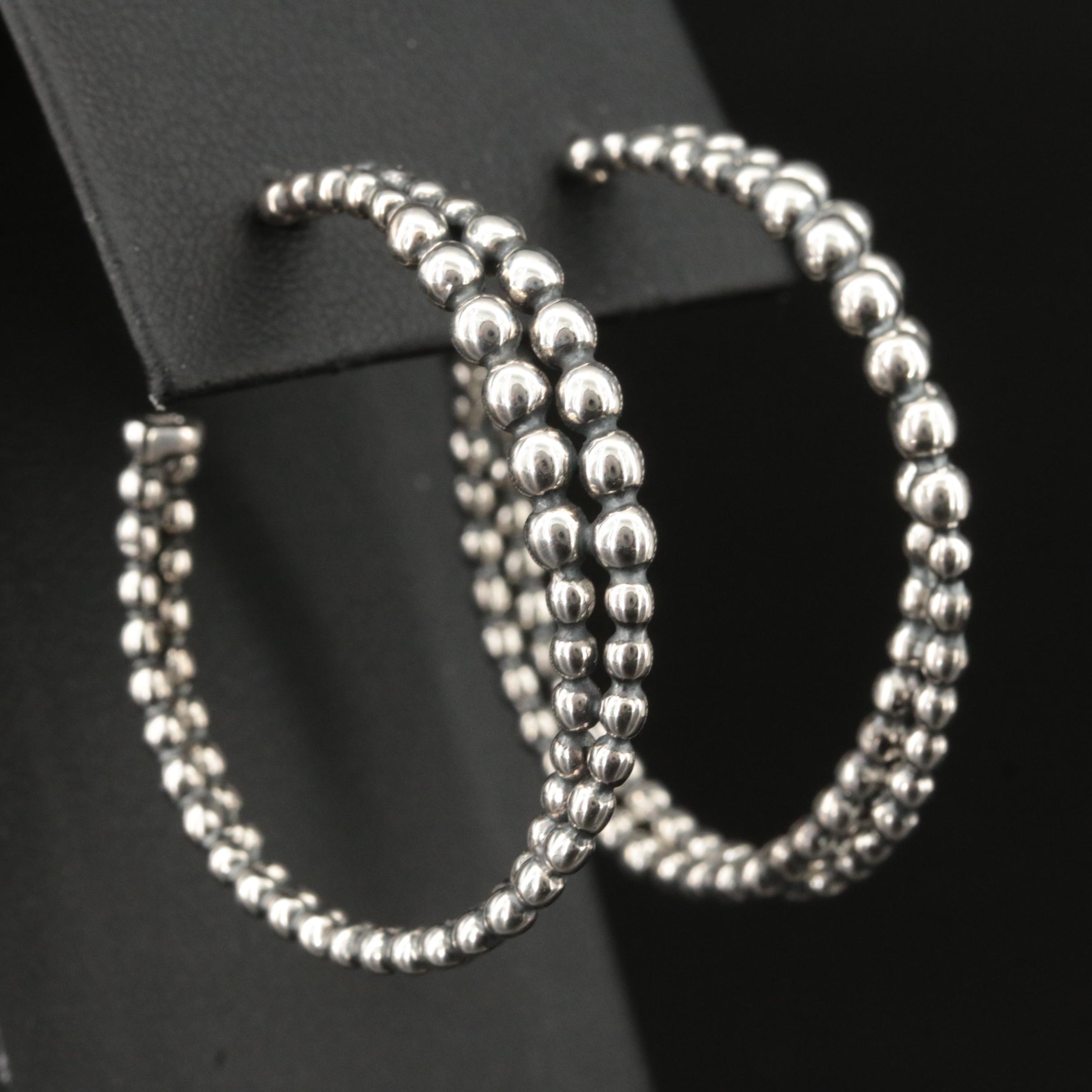 Michael Dawkins Sterling Double Hoop Earrings