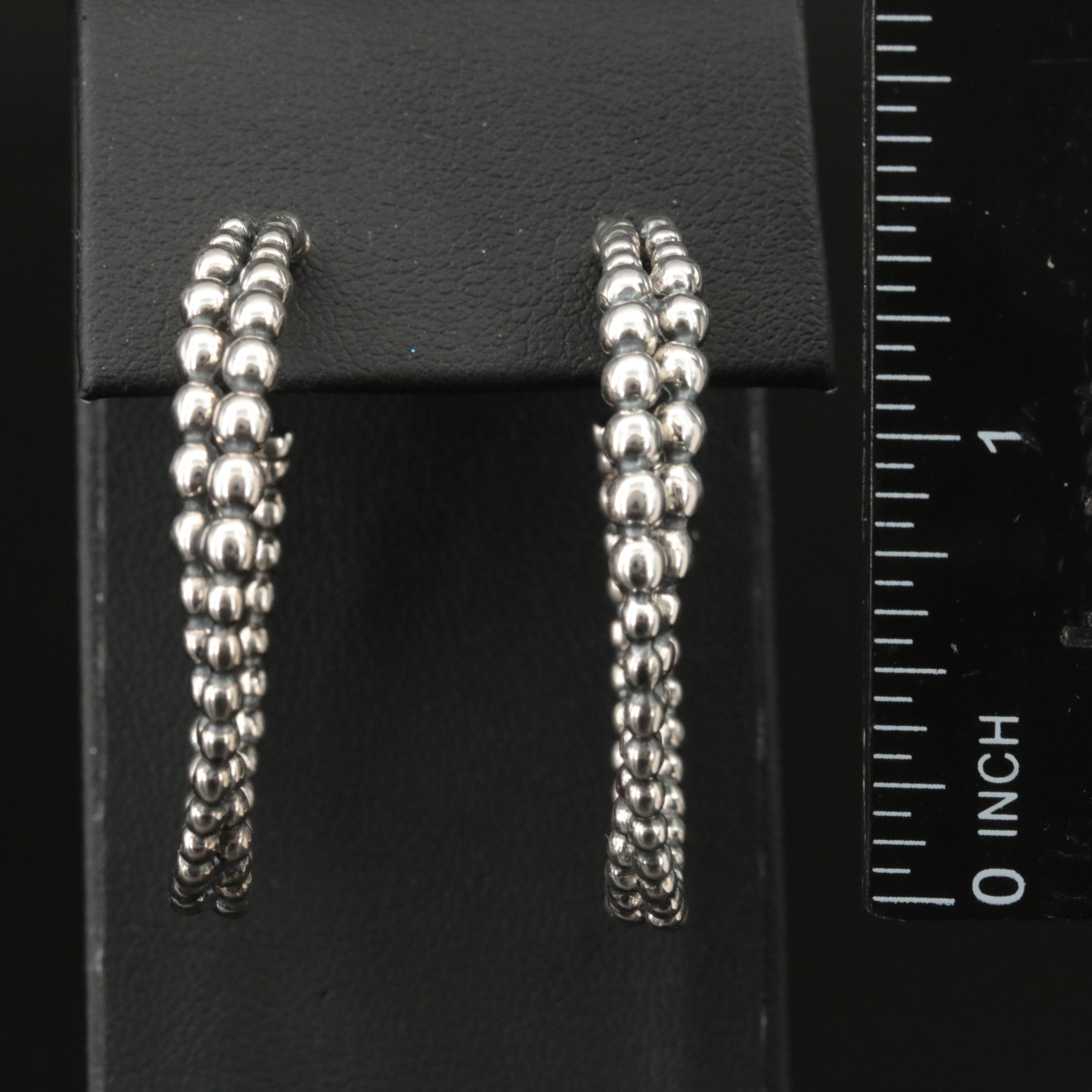 Michael Dawkins Sterling Double Hoop Earrings