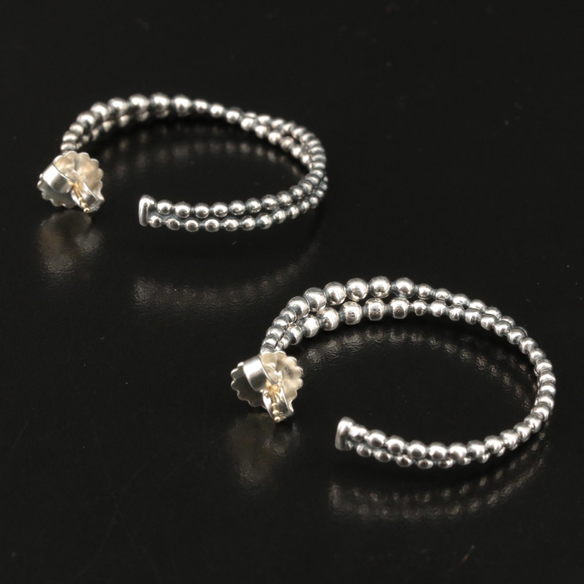 Michael Dawkins Sterling Double Hoop Earrings