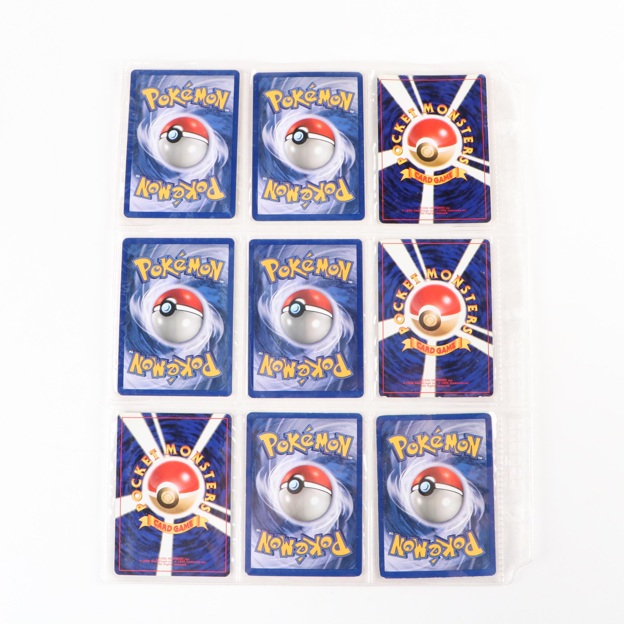 Base Set Holos and Other Pokémon Cards Including Blastoise and Snorlax, 1990s