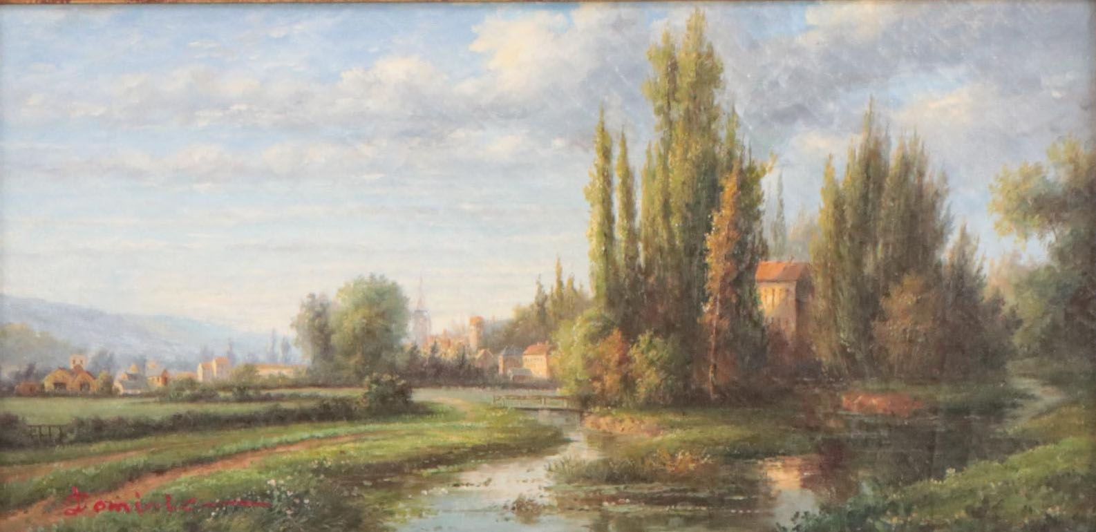Oil Painting of Town Landscape
