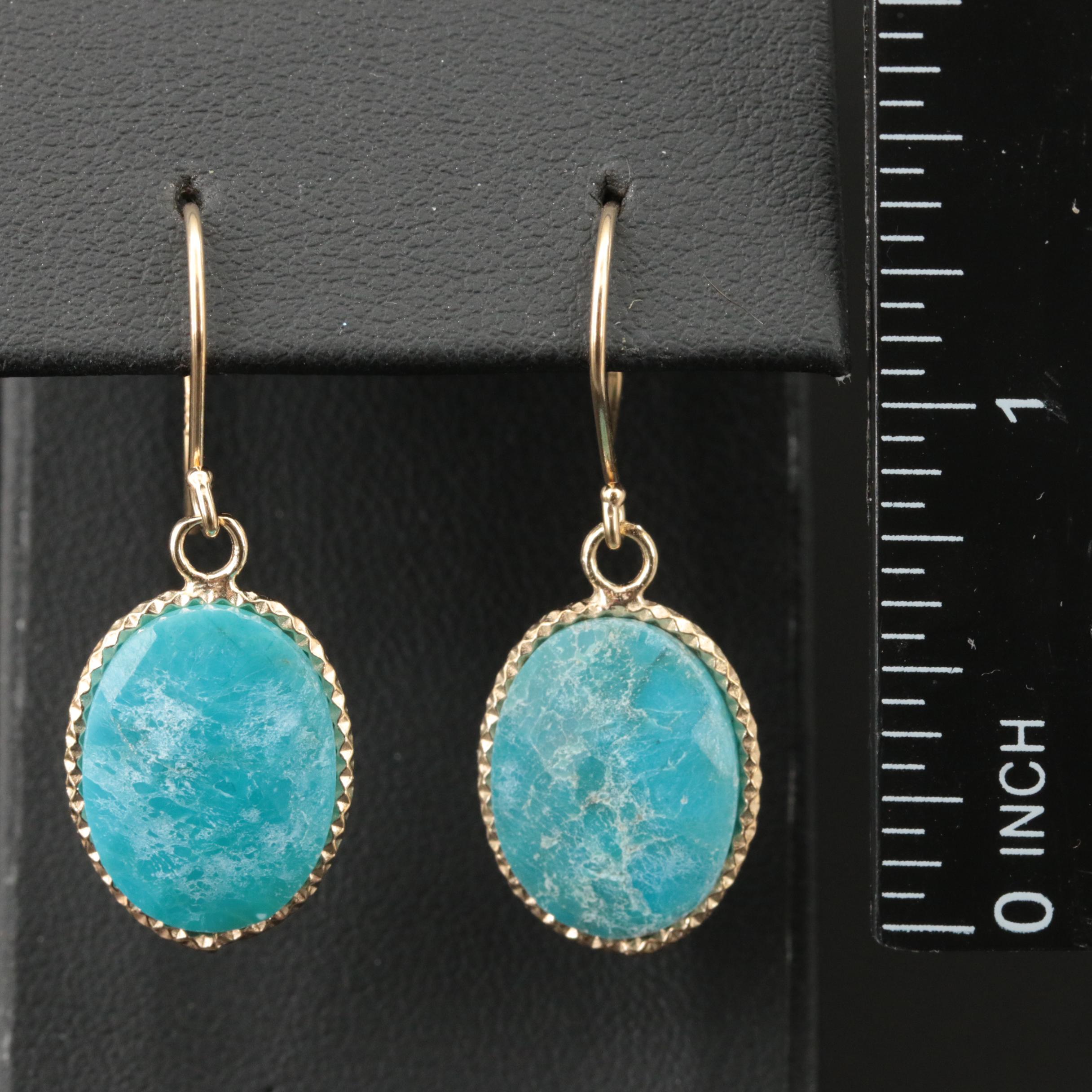 Sterling Turquoise Drop Earring