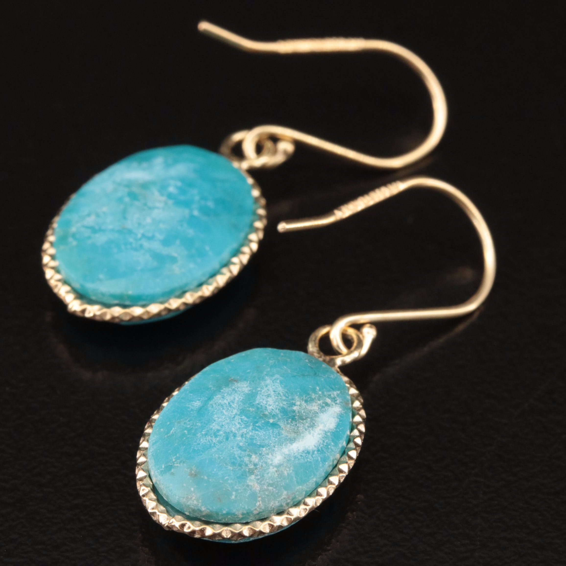 Sterling Turquoise Drop Earring