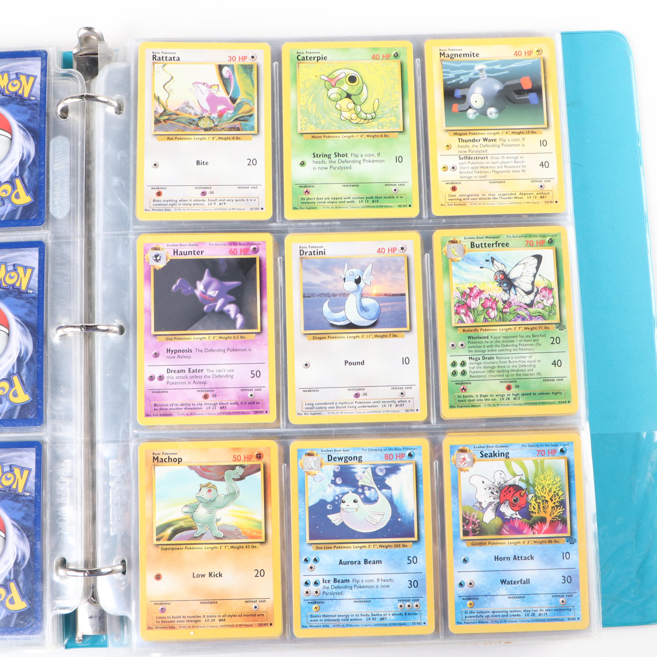 Base Set and Other Pokémon Cards Including Pikachu, Clefable and Golem, 1990s