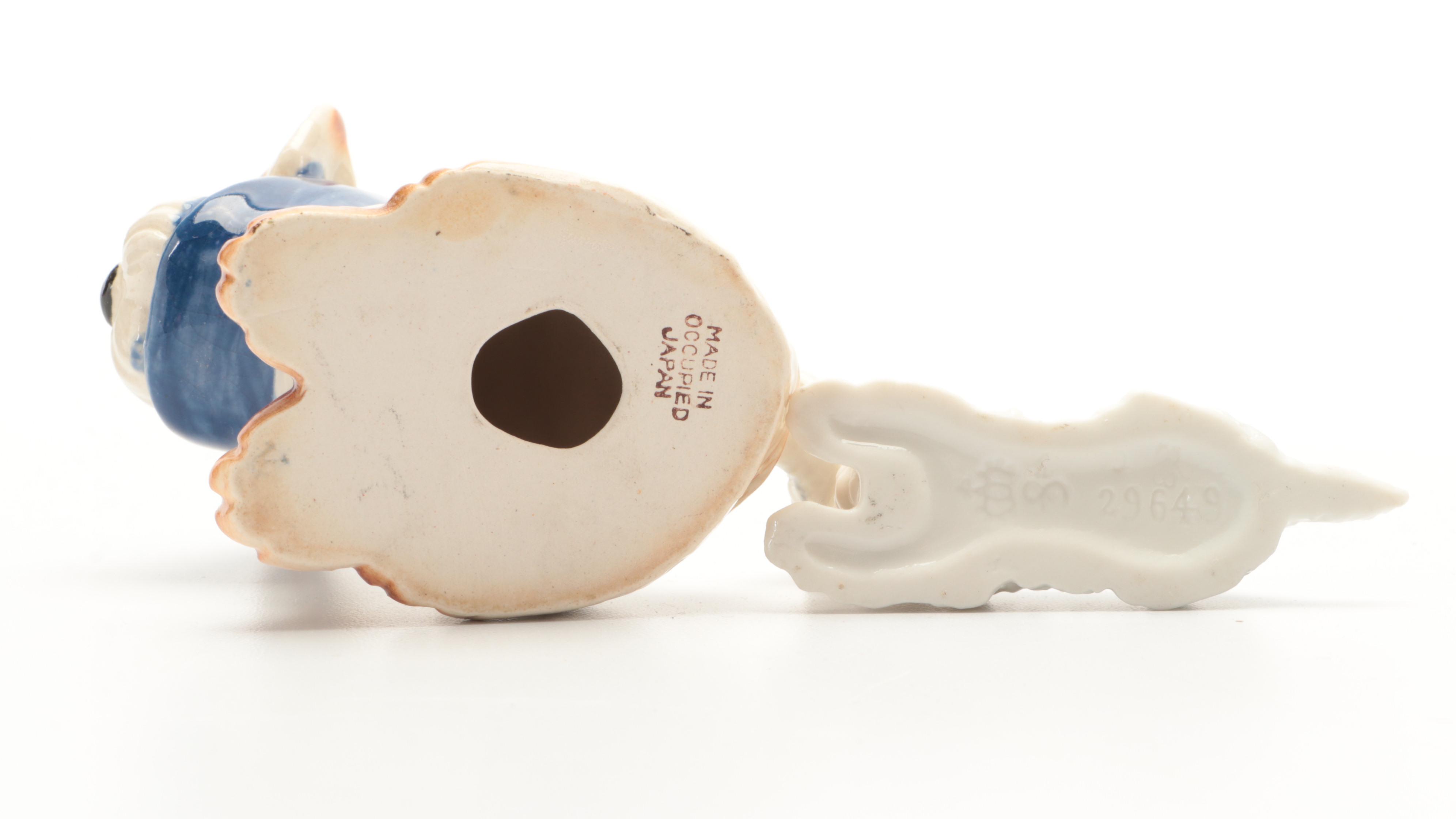 Goebel Spaniel and Terrier with Other Ceramic Dog Figurines