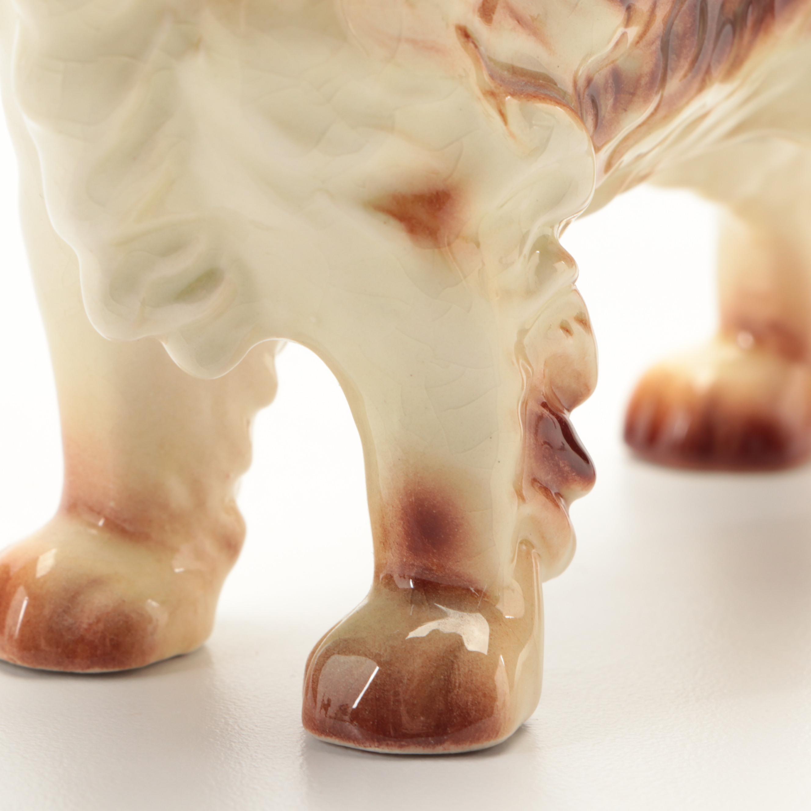 Goebel Spaniel and Terrier with Other Ceramic Dog Figurines