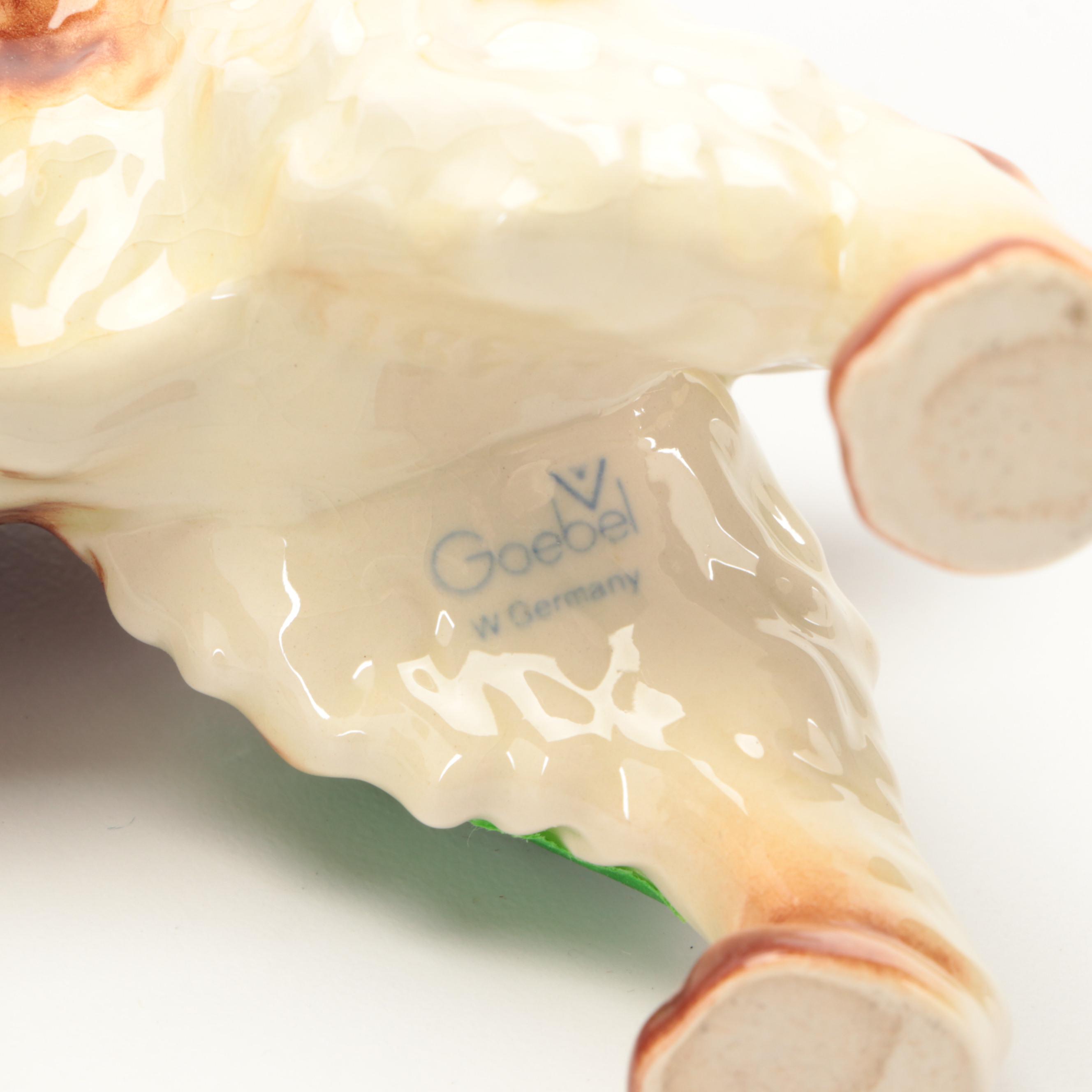 Goebel Spaniel and Terrier with Other Ceramic Dog Figurines