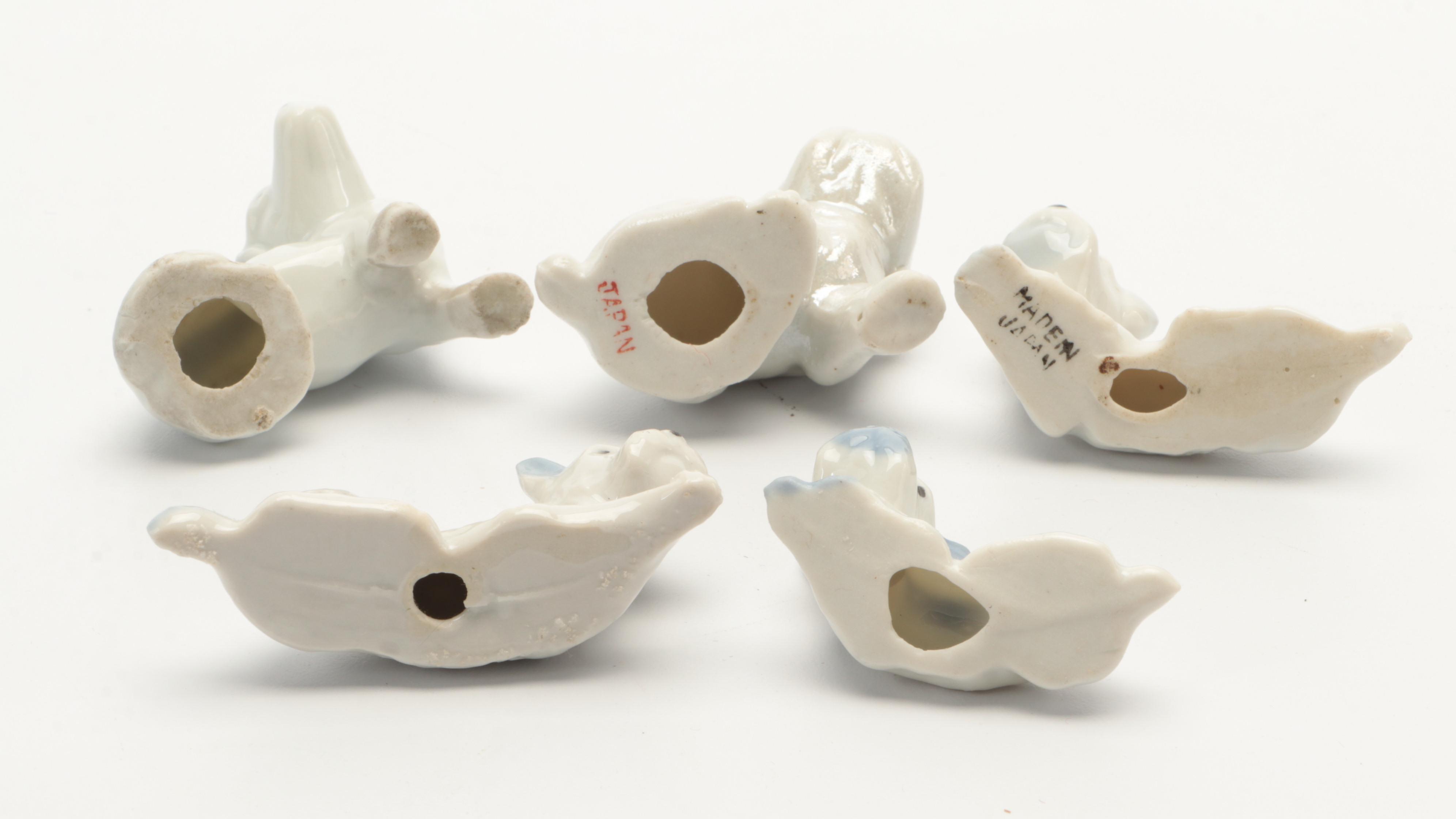 Goebel Spaniel and Terrier with Other Ceramic Dog Figurines