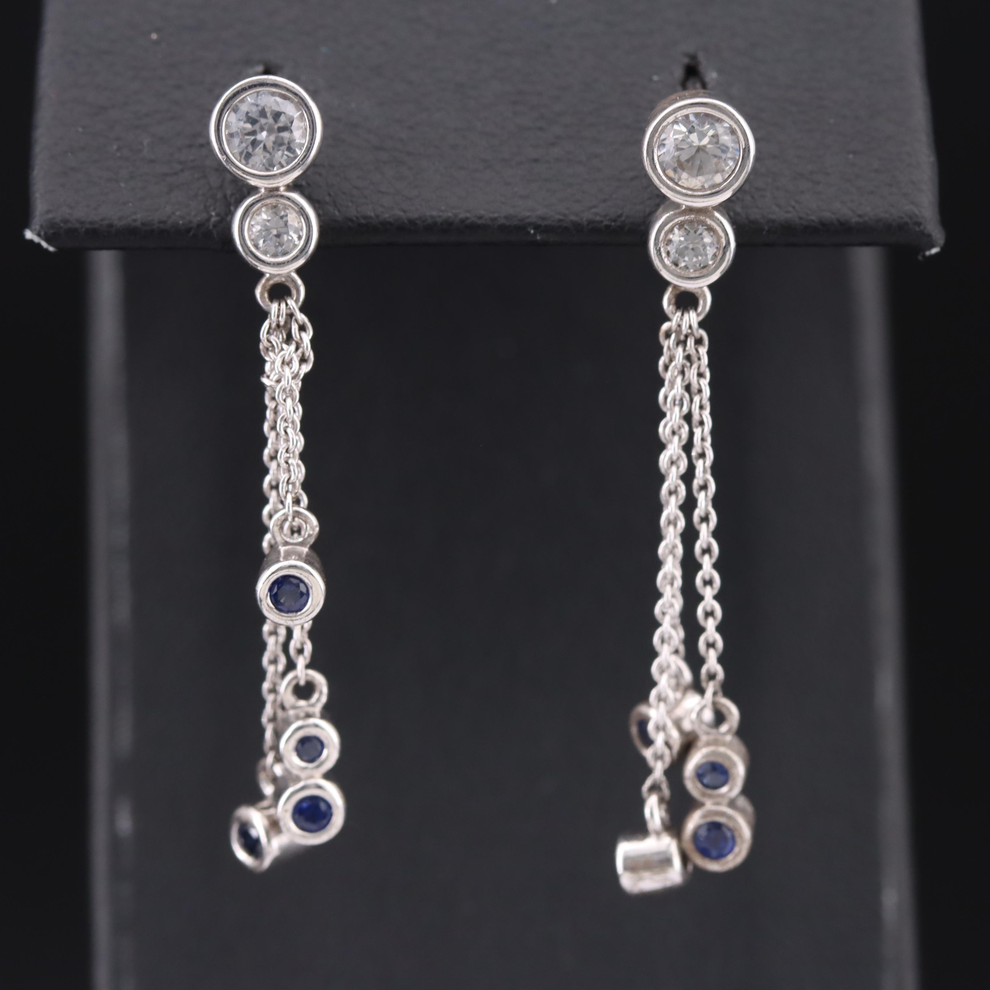 Sterling Sapphire Earrings