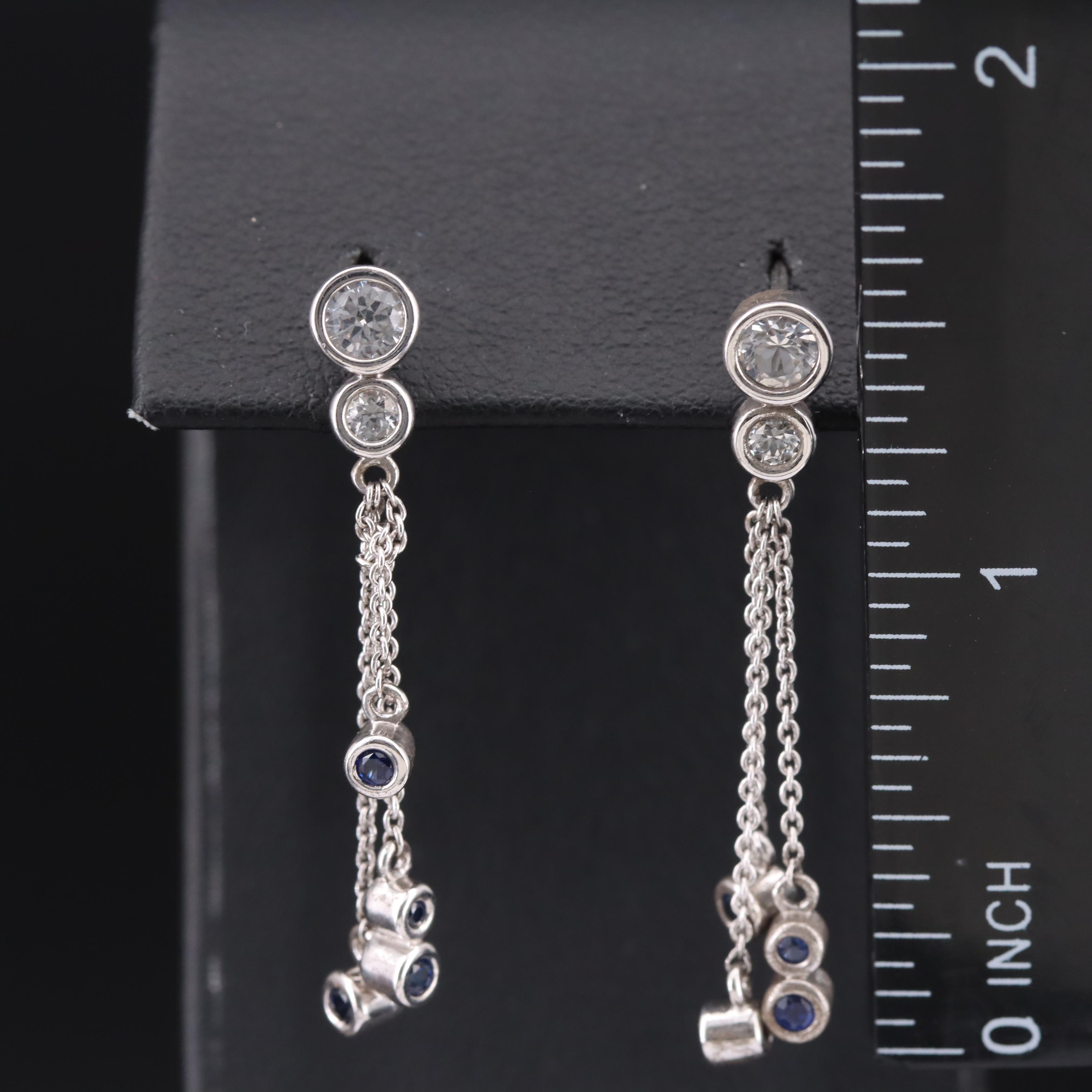 Sterling Sapphire Earrings