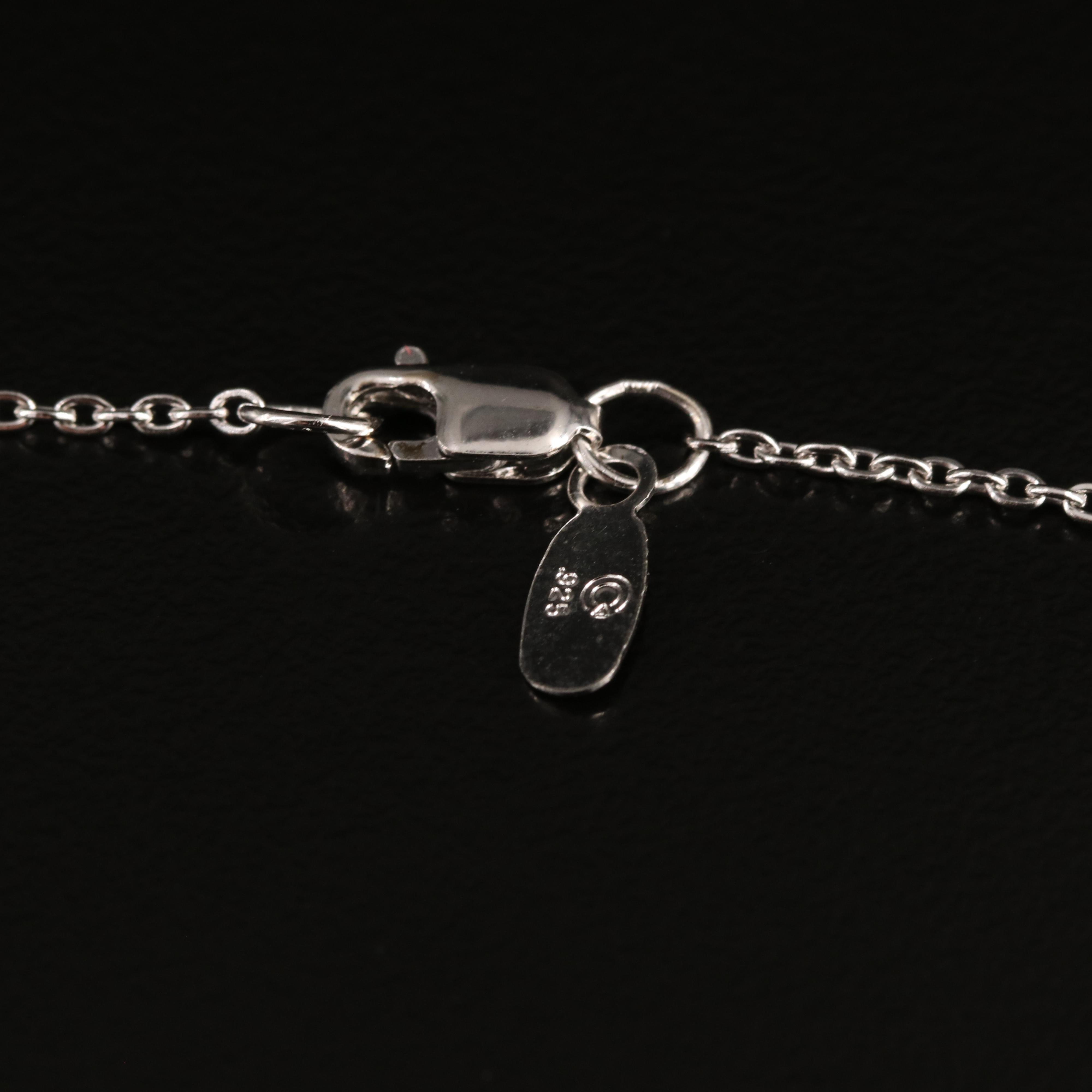 Sterling Sky Blue Topaz and Diamond Key Necklace