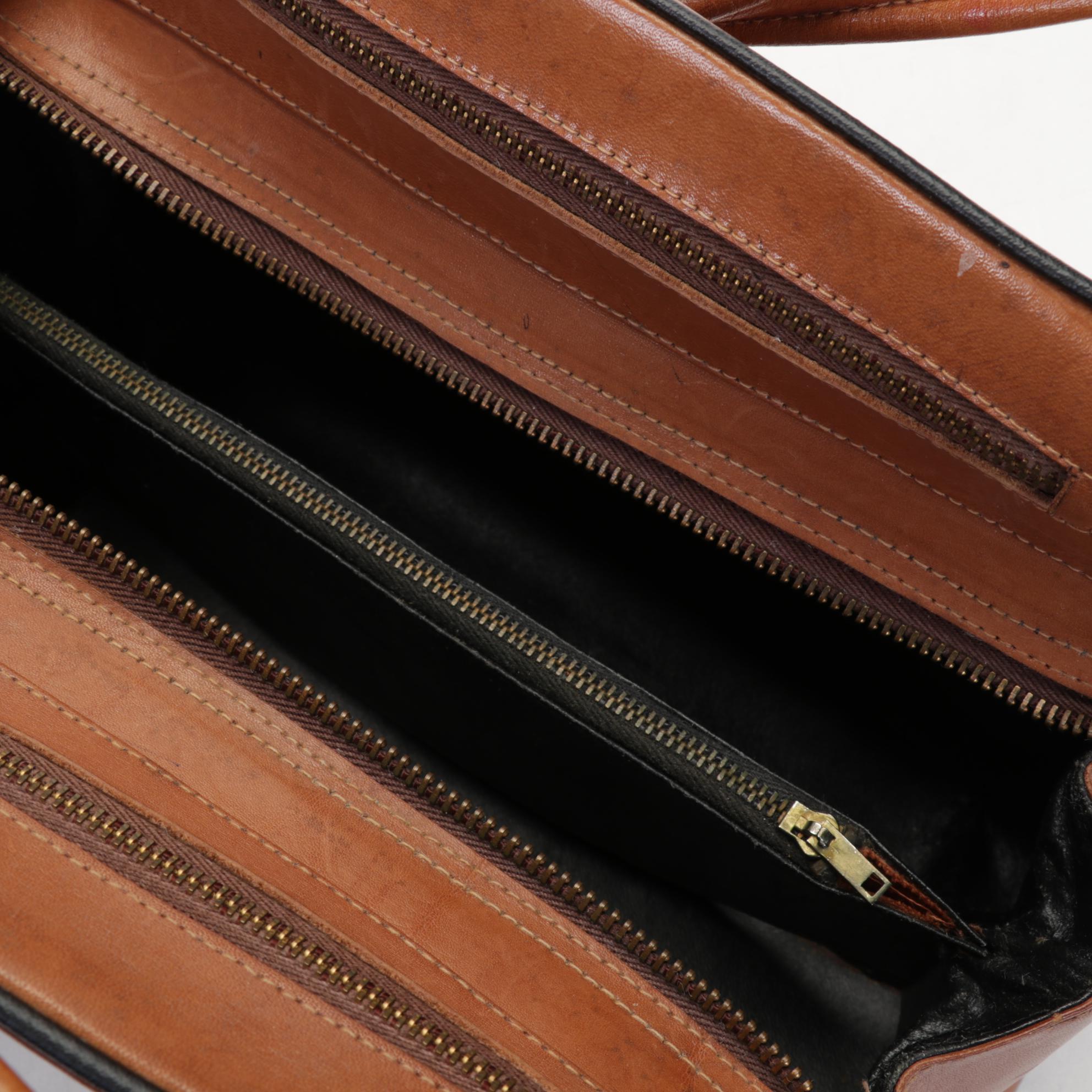 Hand Tooled Leather Clutch and Handbag