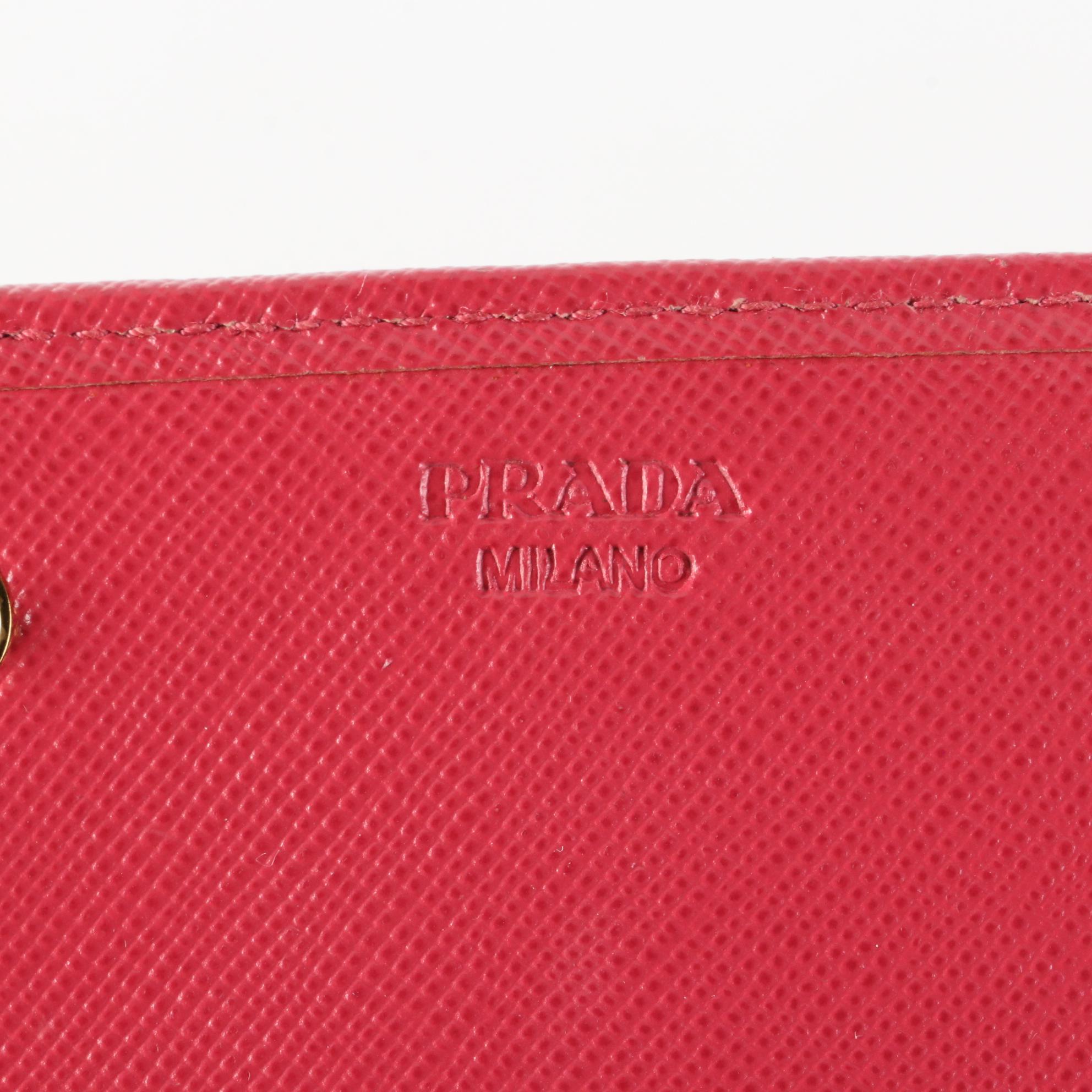 Prada Bow Wallet in Saffiano Leather with Box