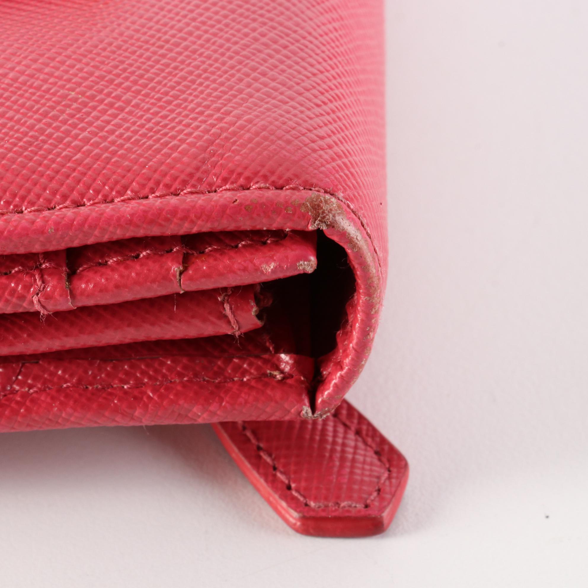 Prada Bow Wallet in Saffiano Leather with Box