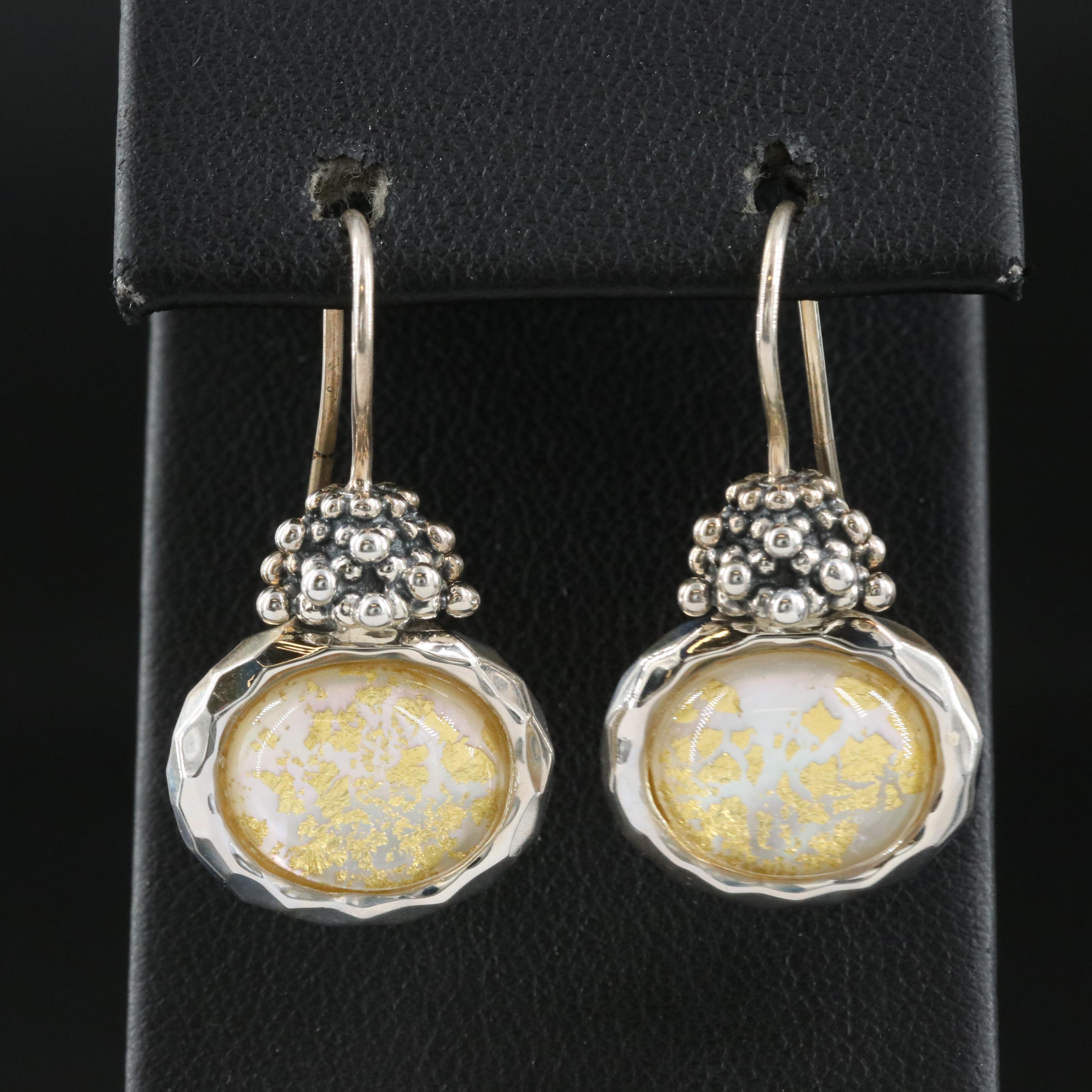 Michael Dawkins Sterling Quartz Doublet Earrings