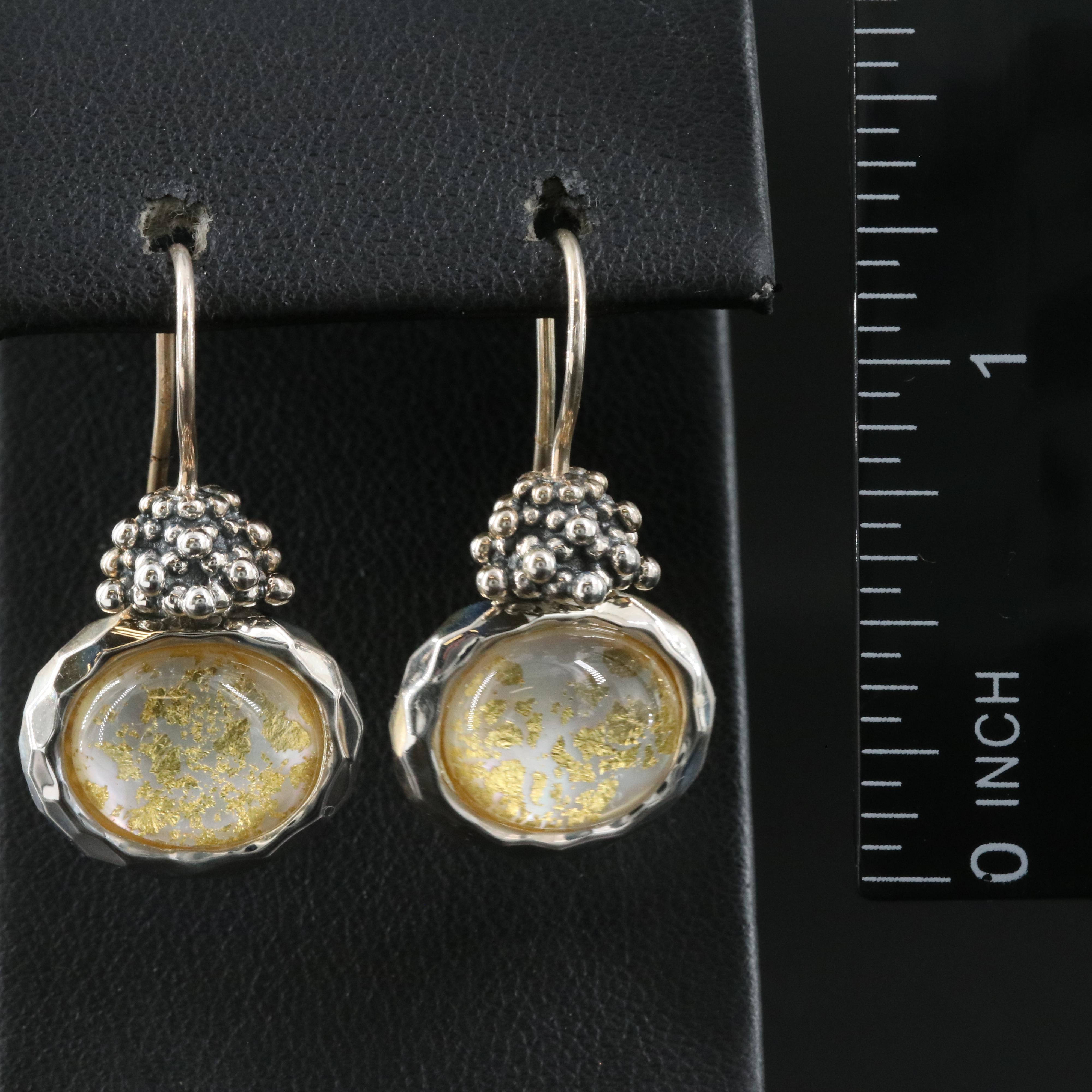 Michael Dawkins Sterling Quartz Doublet Earrings
