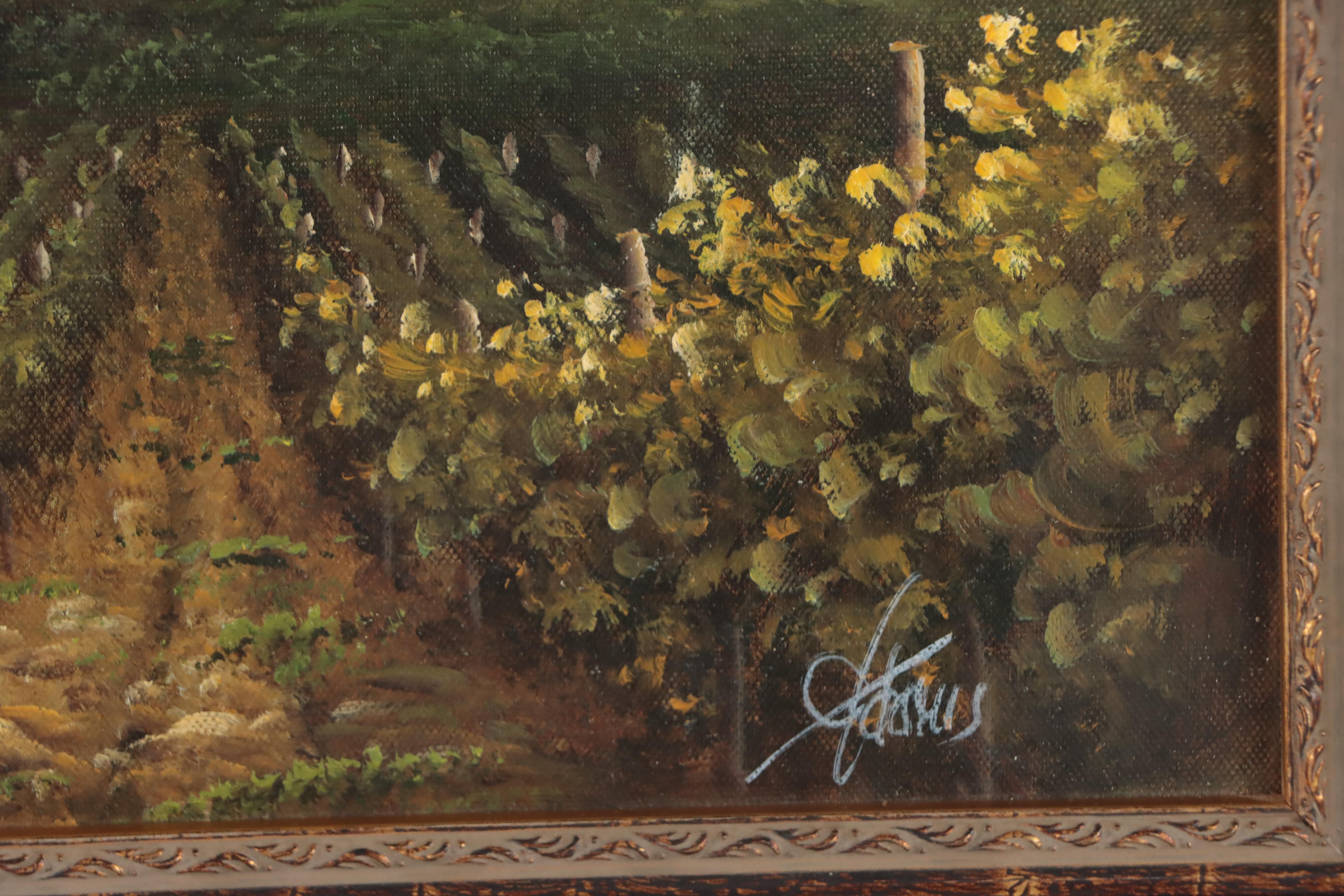 Italian Oil Painting "Vigneto Toscano," 2004