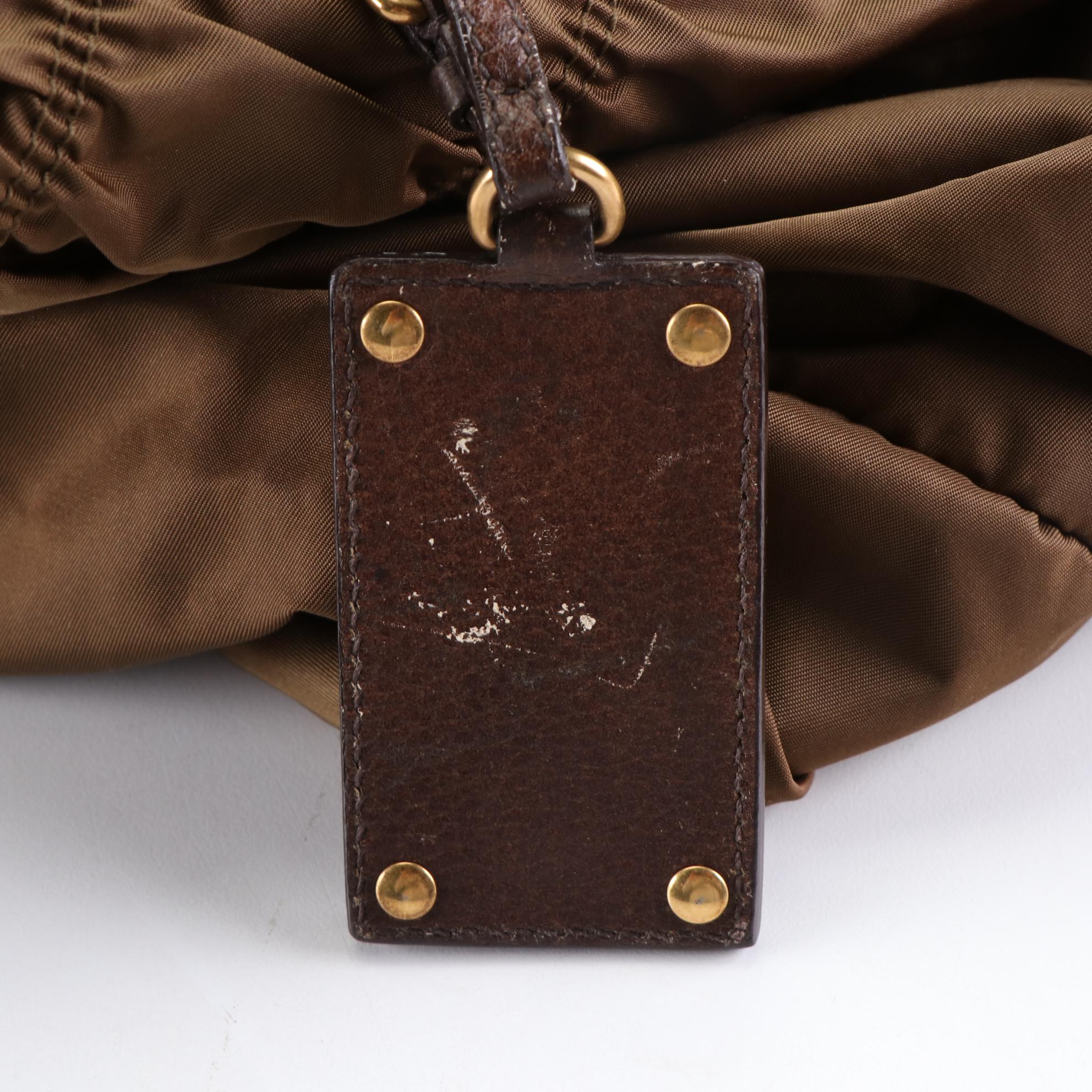 Prada Gaufre Tote in Brown Tessuto Nylon and Leather