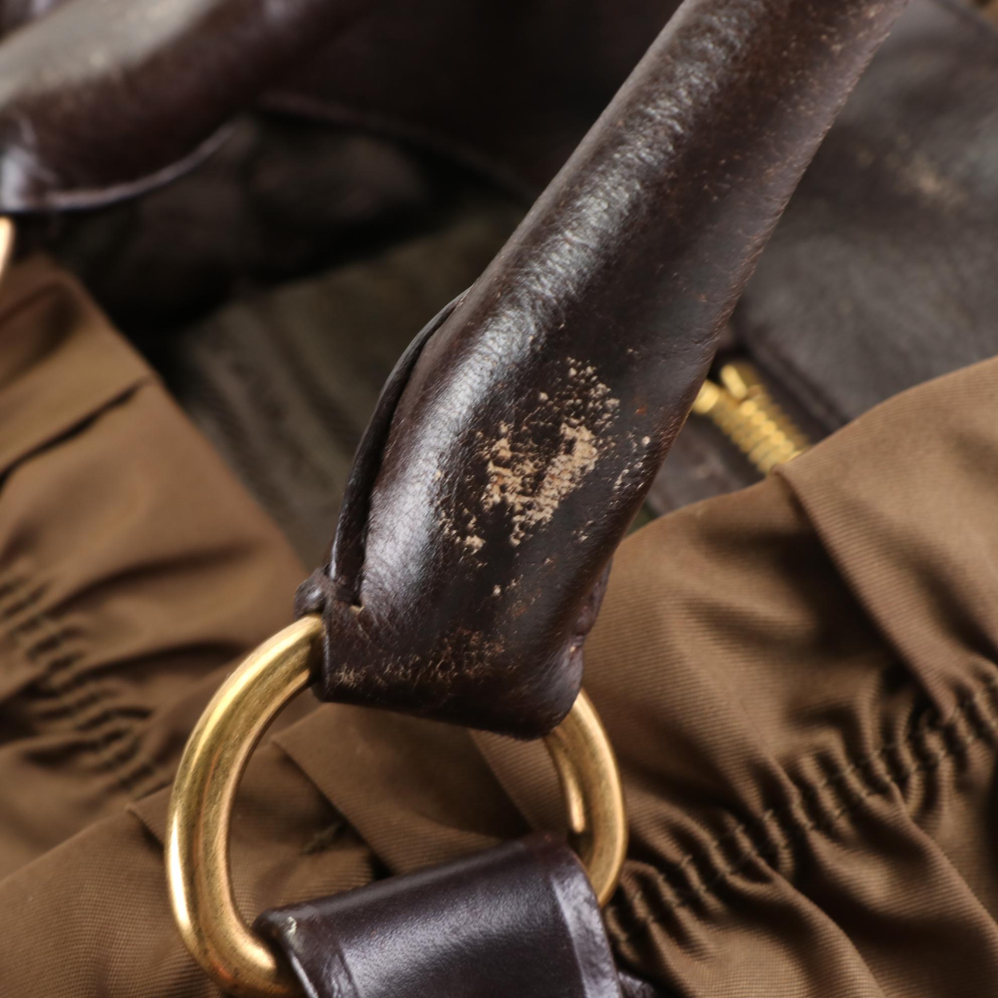 Prada Gaufre Tote in Brown Tessuto Nylon and Leather