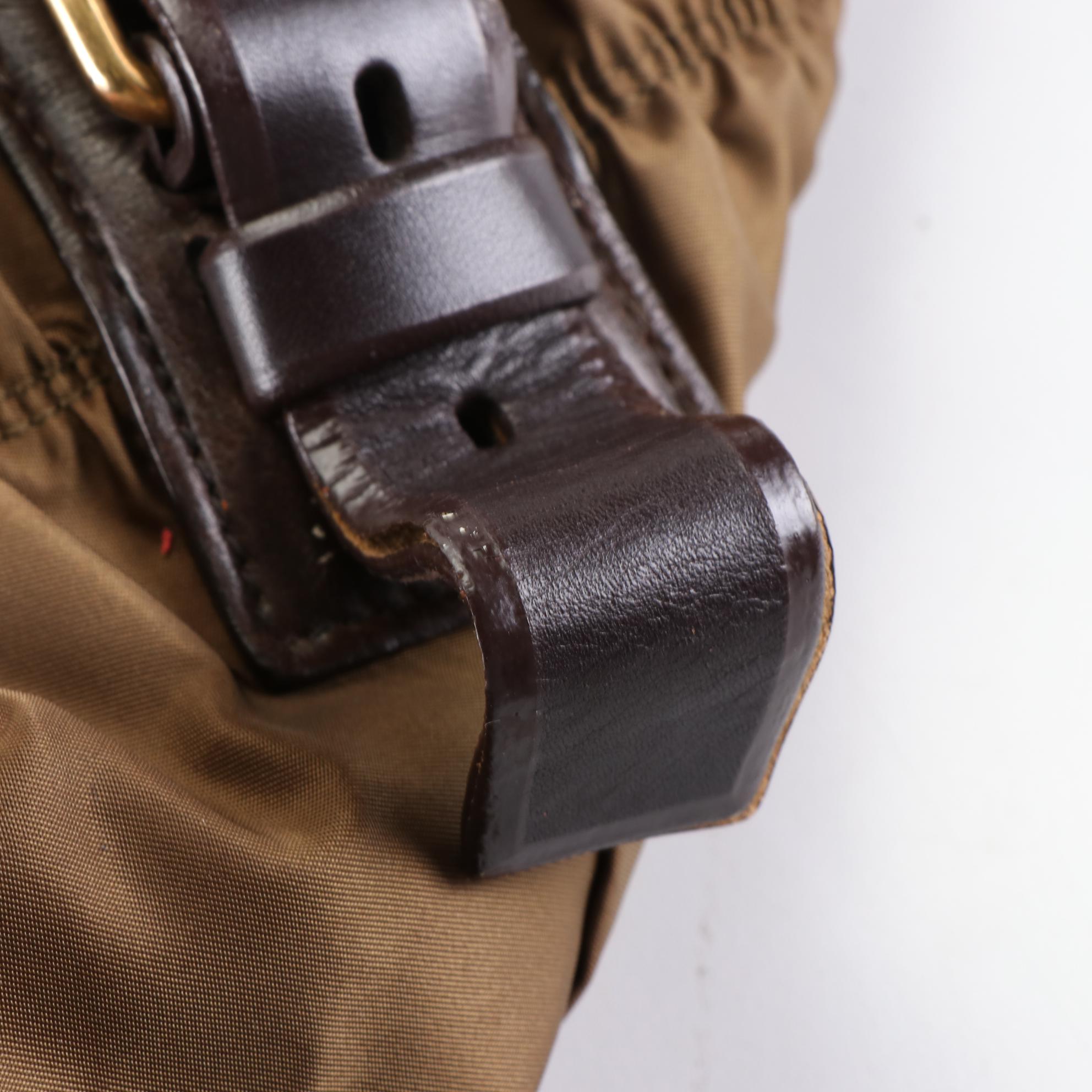 Prada Gaufre Tote in Brown Tessuto Nylon and Leather