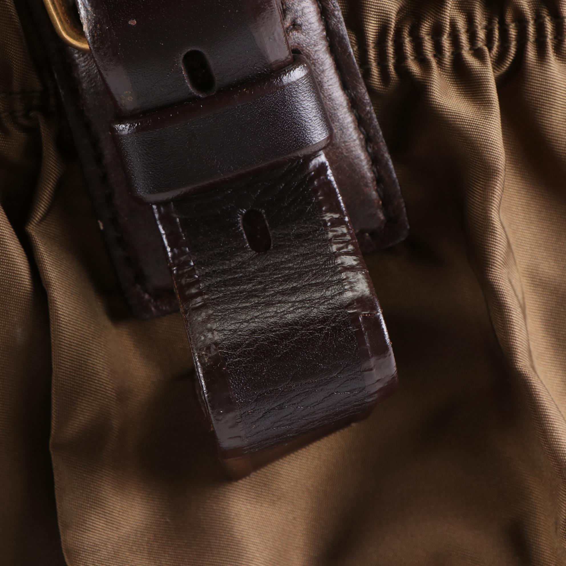 Prada Gaufre Tote in Brown Tessuto Nylon and Leather