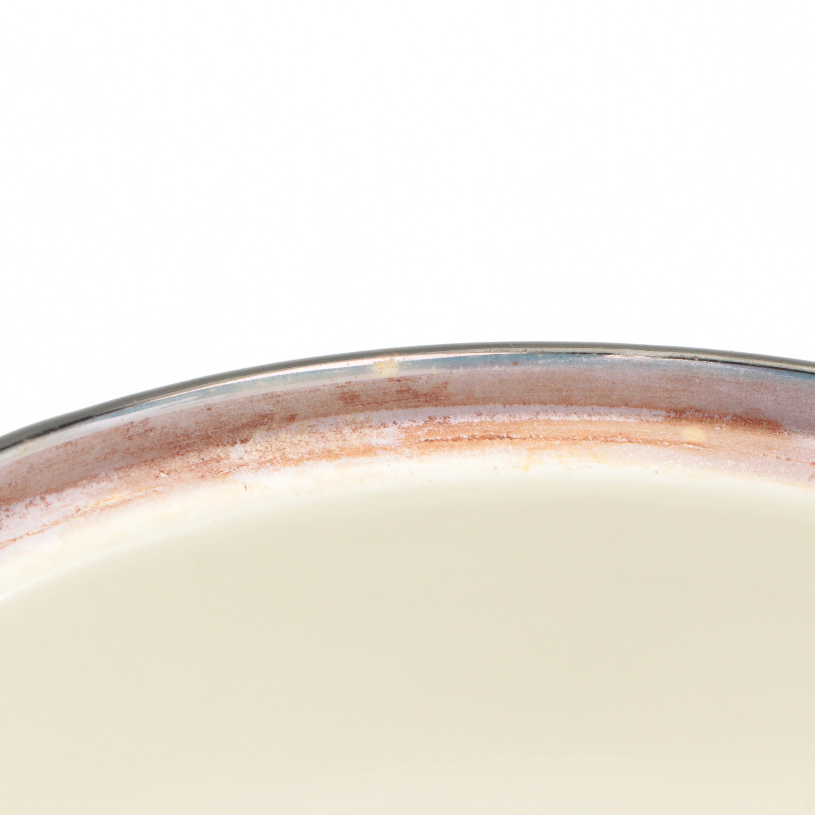 Royal Rochester Lustreware Porcelain Serving Dish with Silver Plate Stand