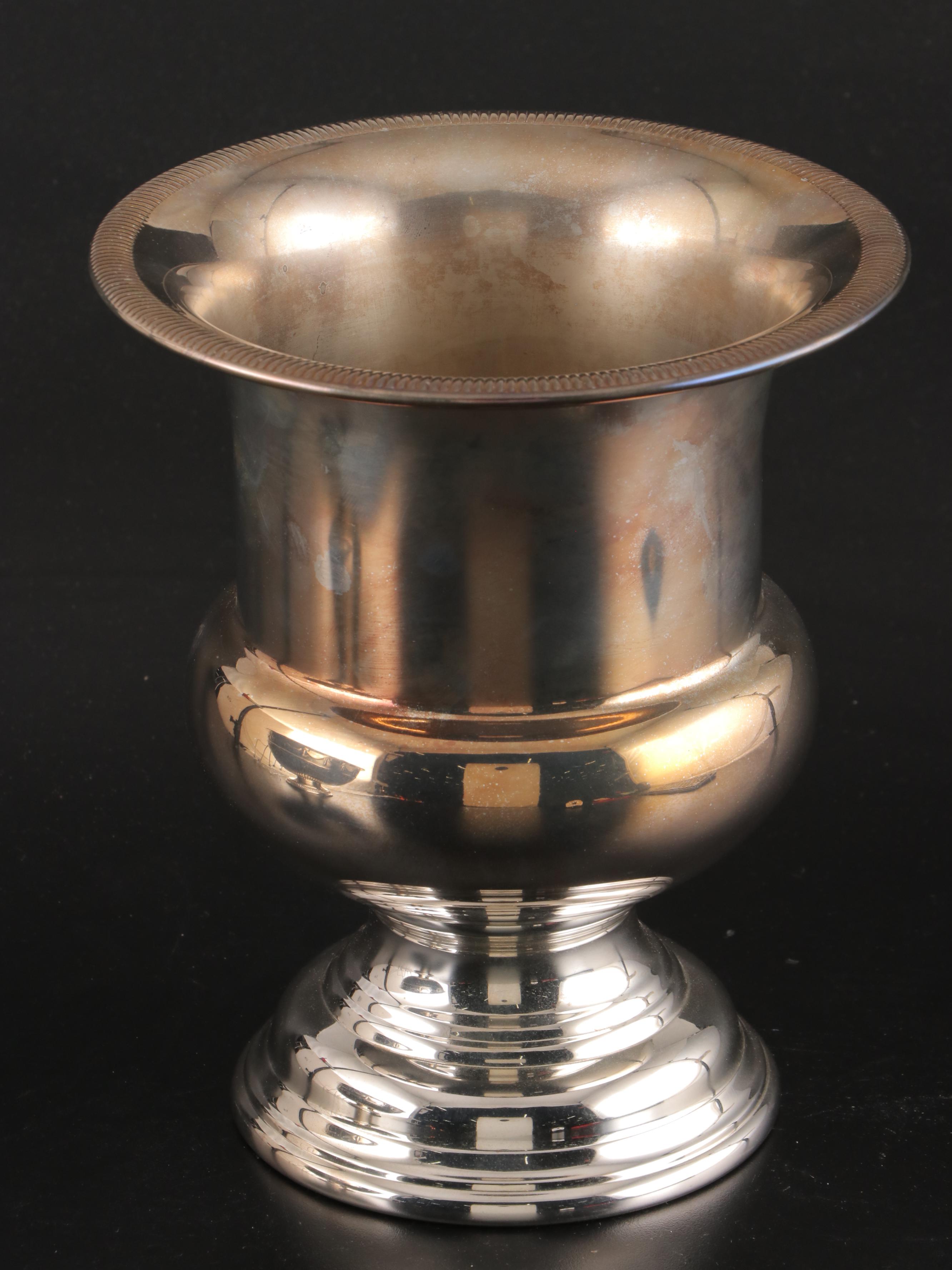 Taunton Silversmiths Champagne Bucket and Other Silver Plate Tableware